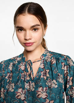 Floral print blouse — Turquoise 4