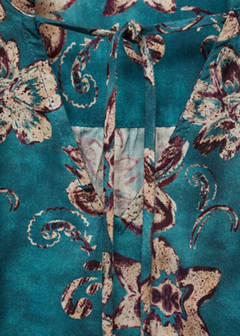 Floral print blouse — Turquoise 5