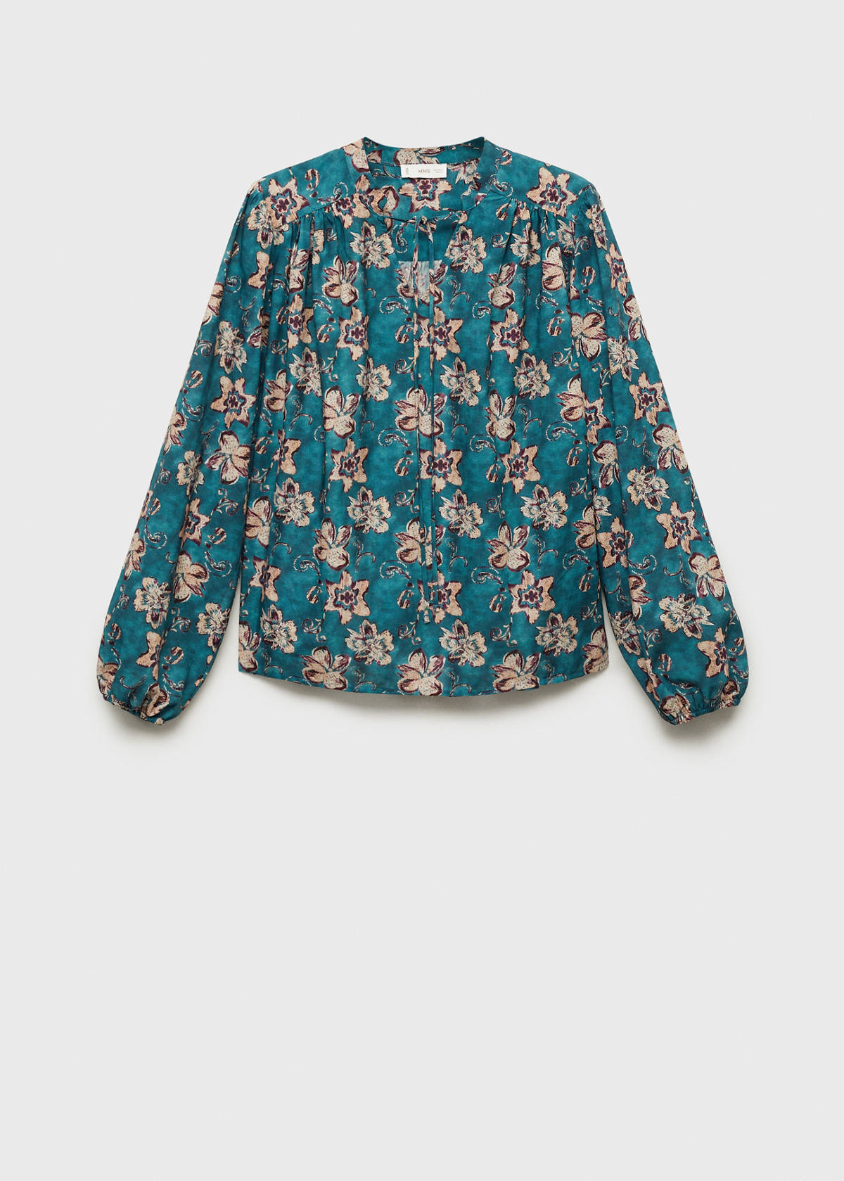 Floral print blouse — Turquoise