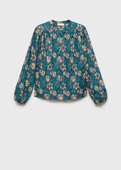 Floral print blouse — Turquoise 3