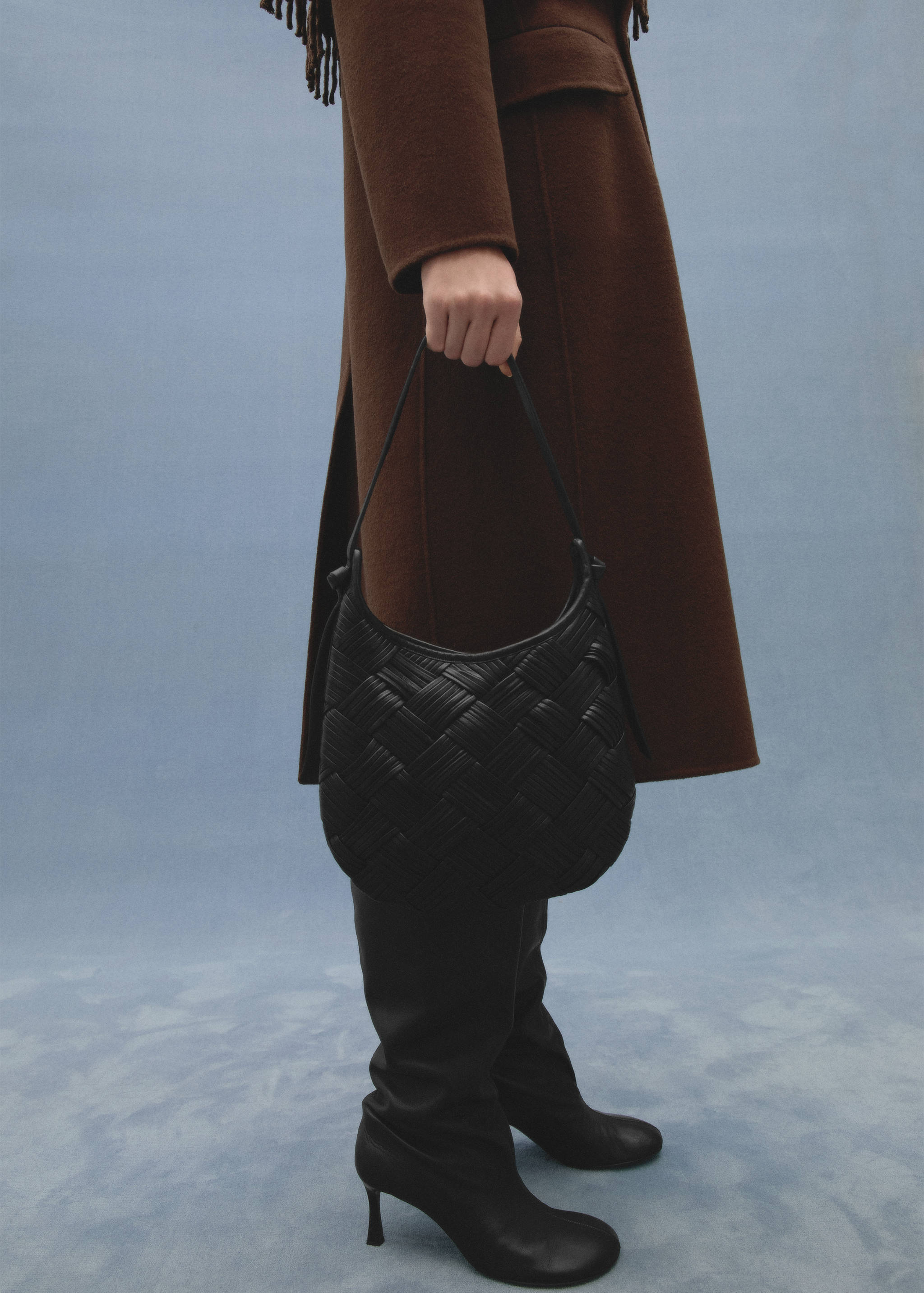 Ledertasche in Flecht-Optik - Allgemeine Ansicht