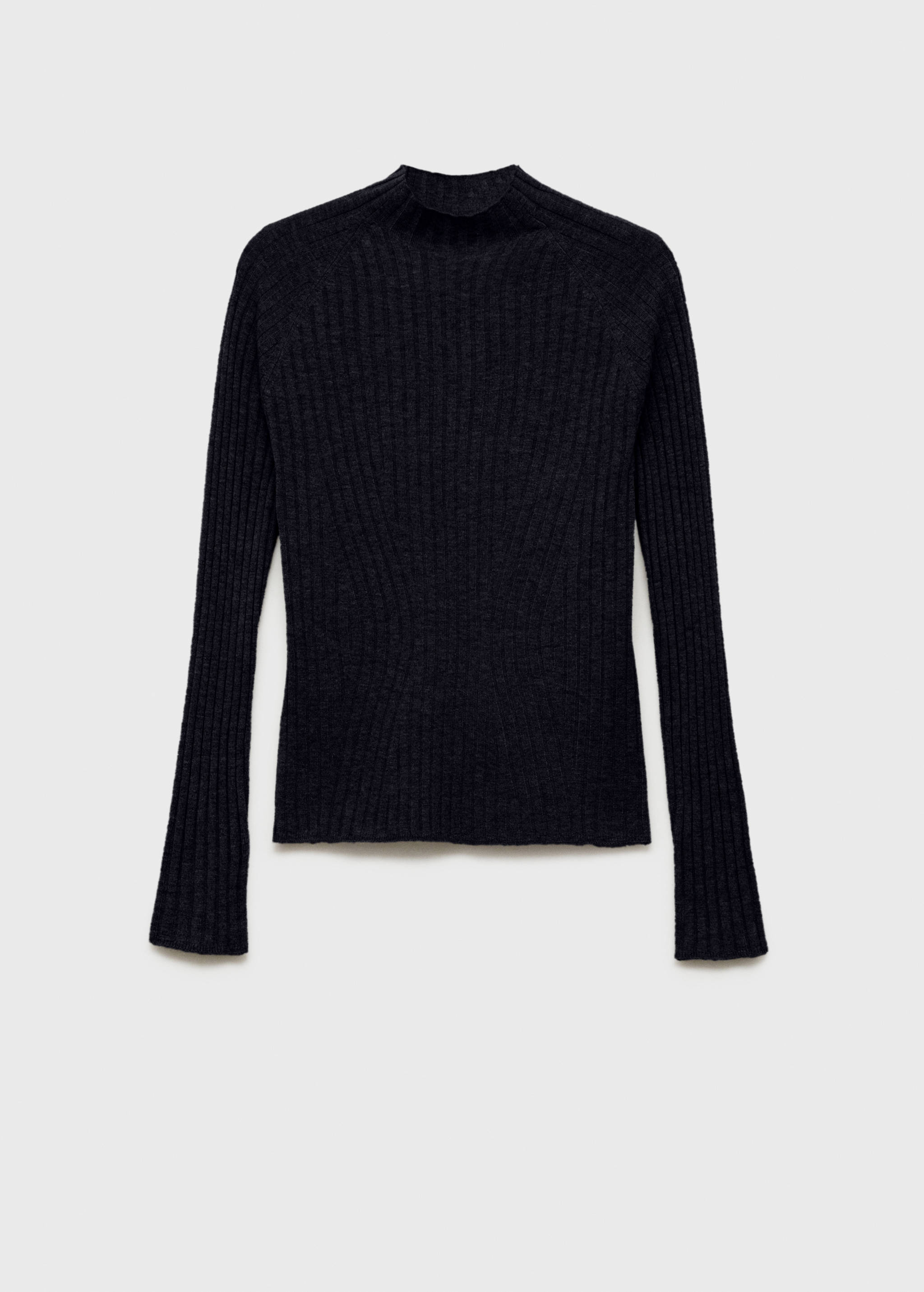 Ribbed sweater with perkins neck - Article without model