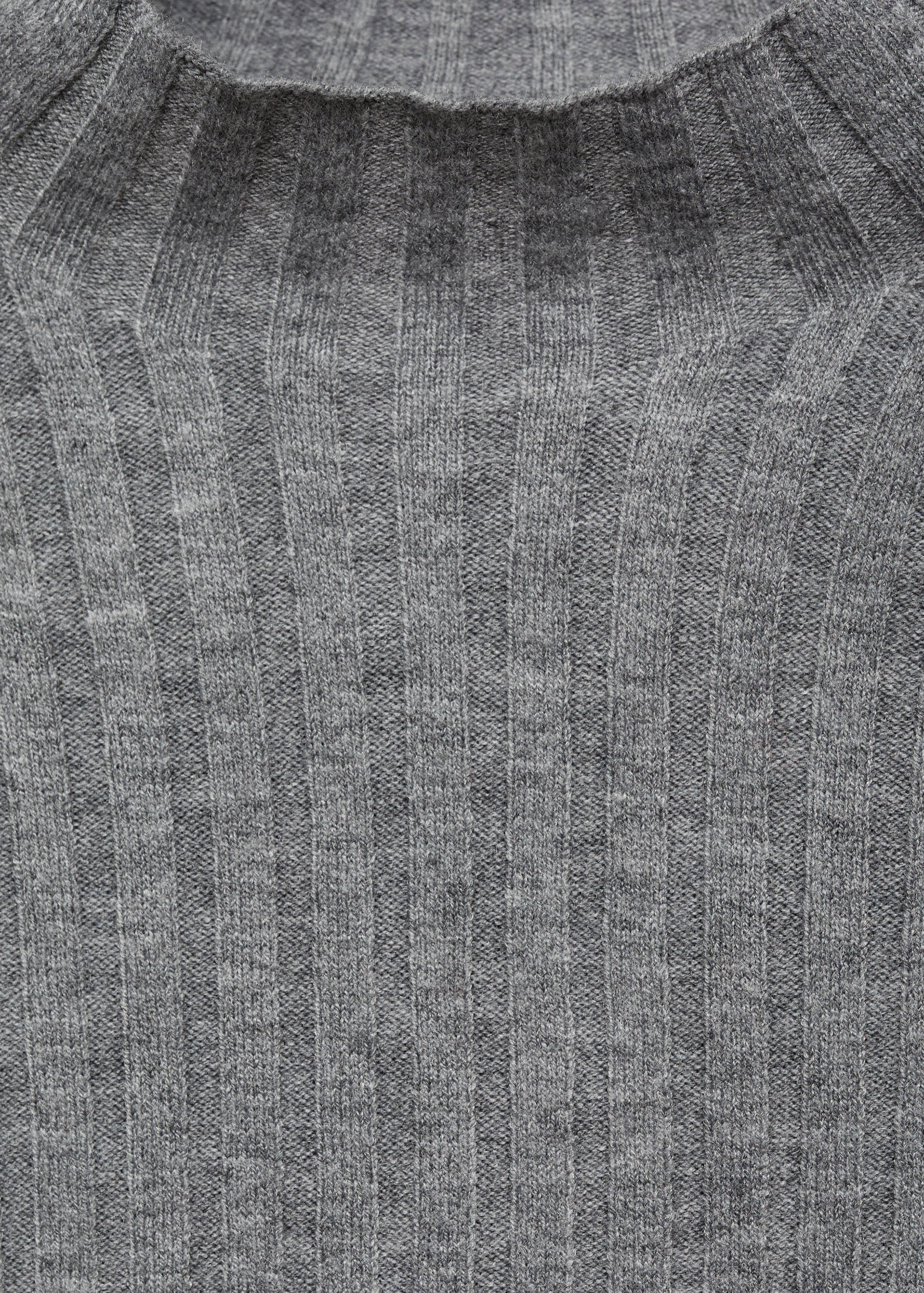 Ribbed sweater with perkins neck - Details of the article 8