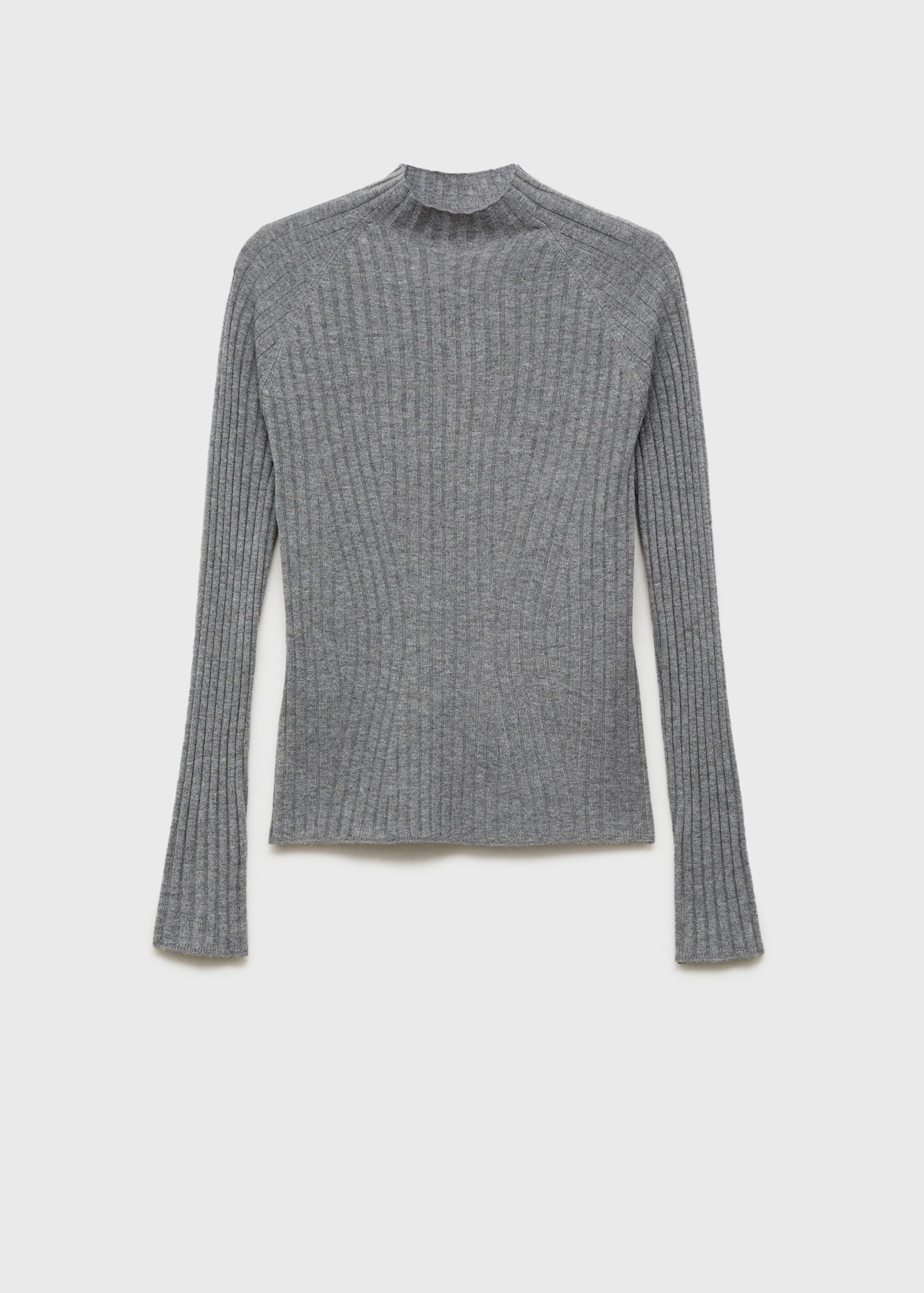 Ribbed sweater with perkins neck - Article without model