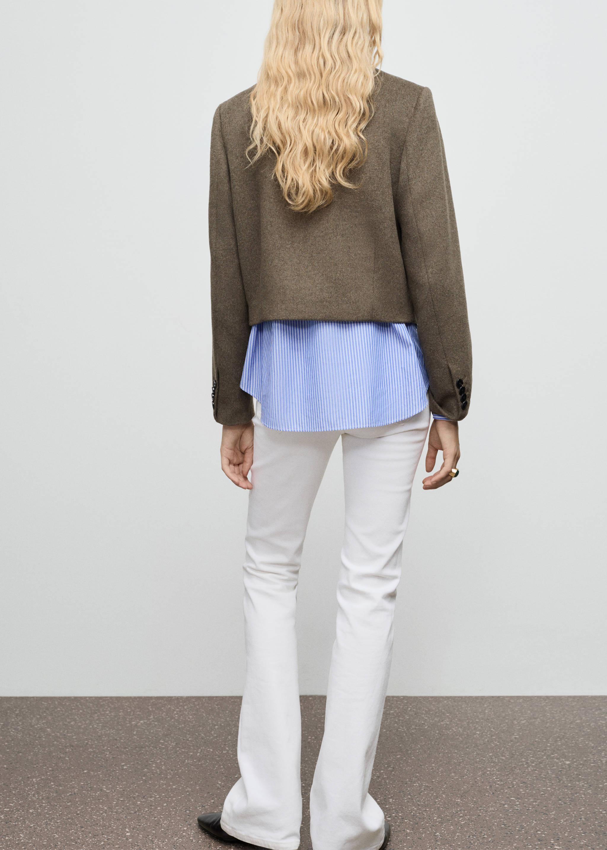 Veste laine mélangée poches - Verso de l’article