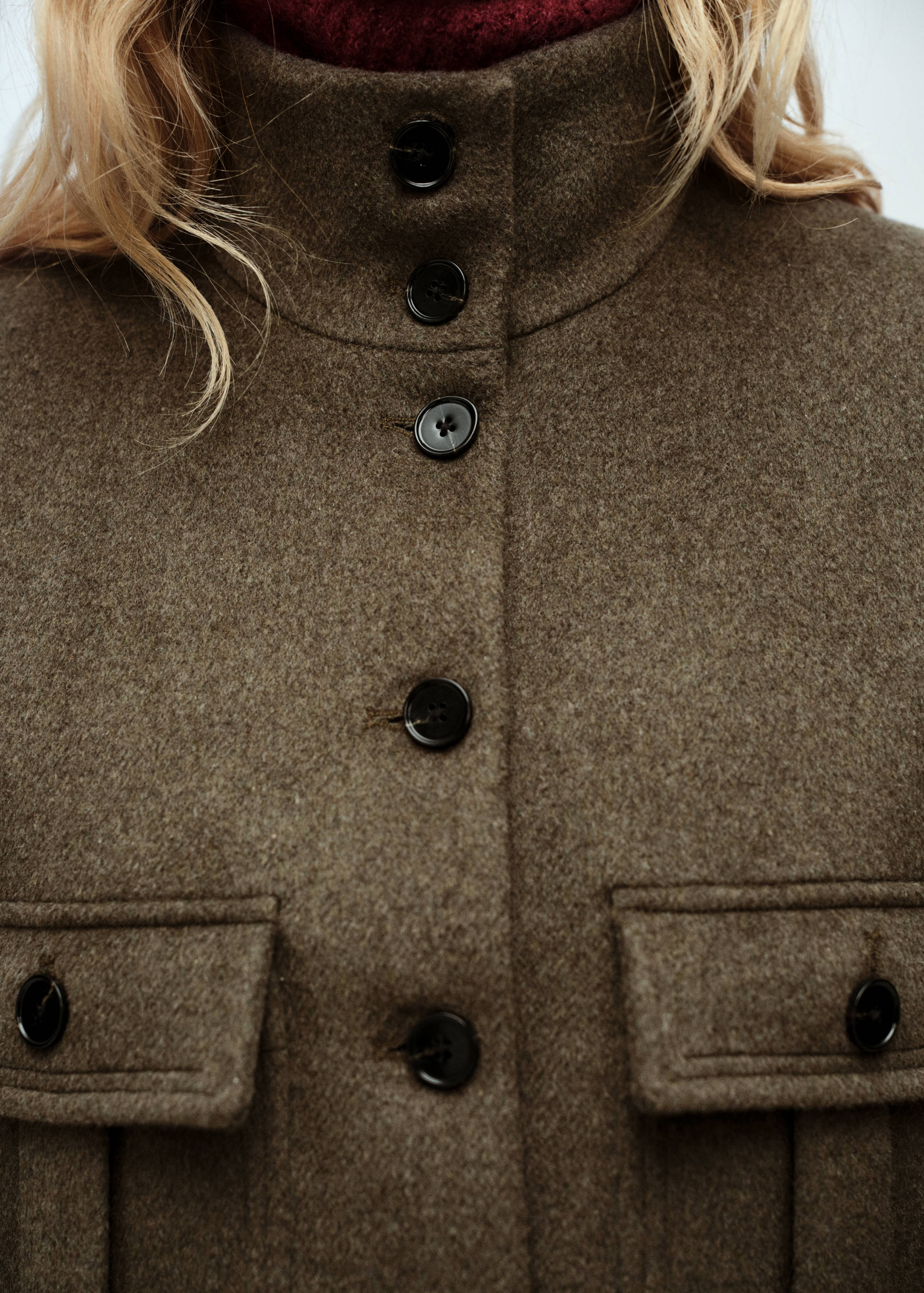 Veste laine mélangée poches - Détail de l'article 6