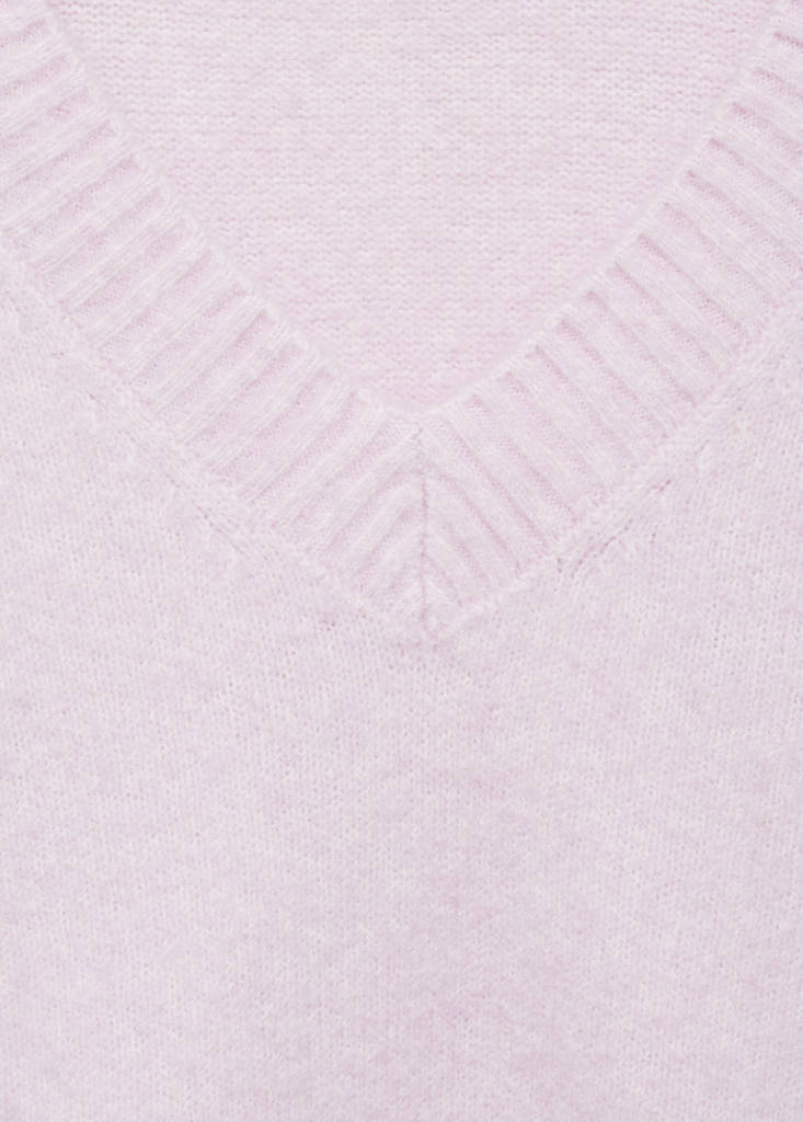 V-neck knit sweater — Light/Pastel Purple