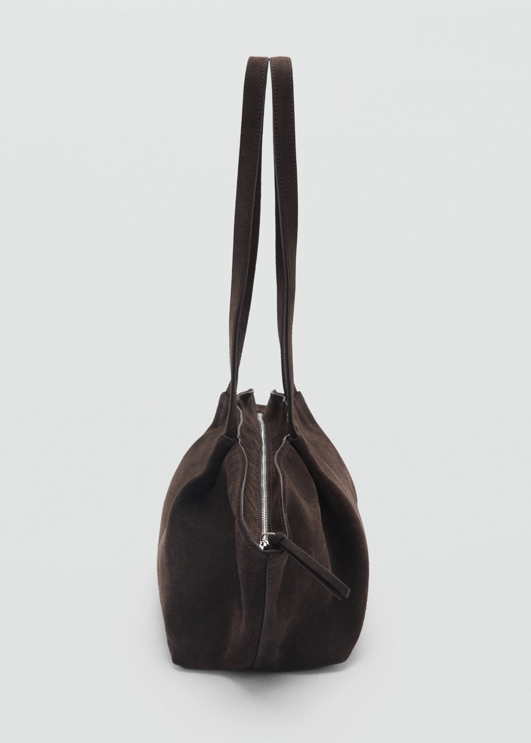 Double handle suede bag - Details of the article 1