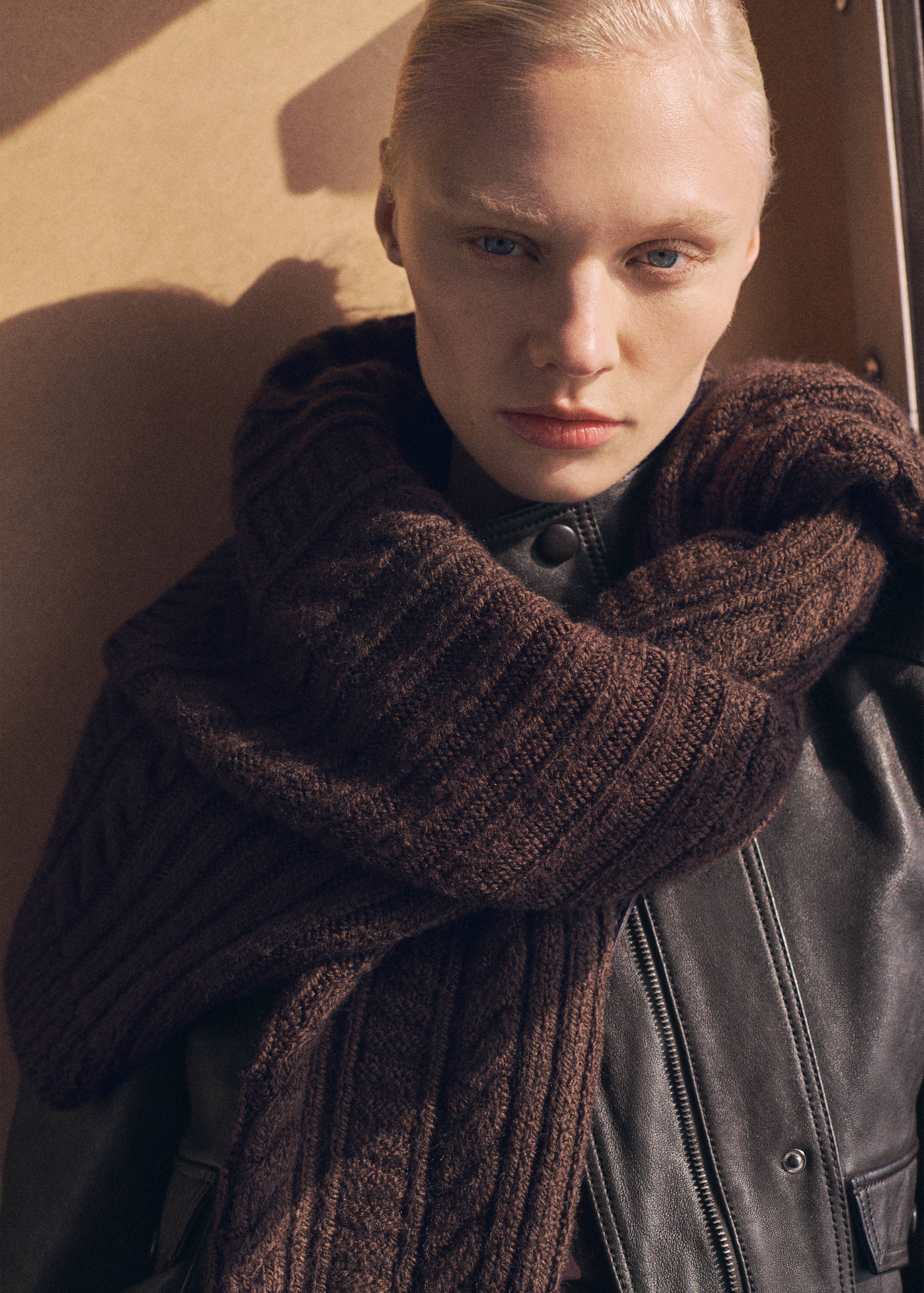 Pockets leather jacket - Medium plane