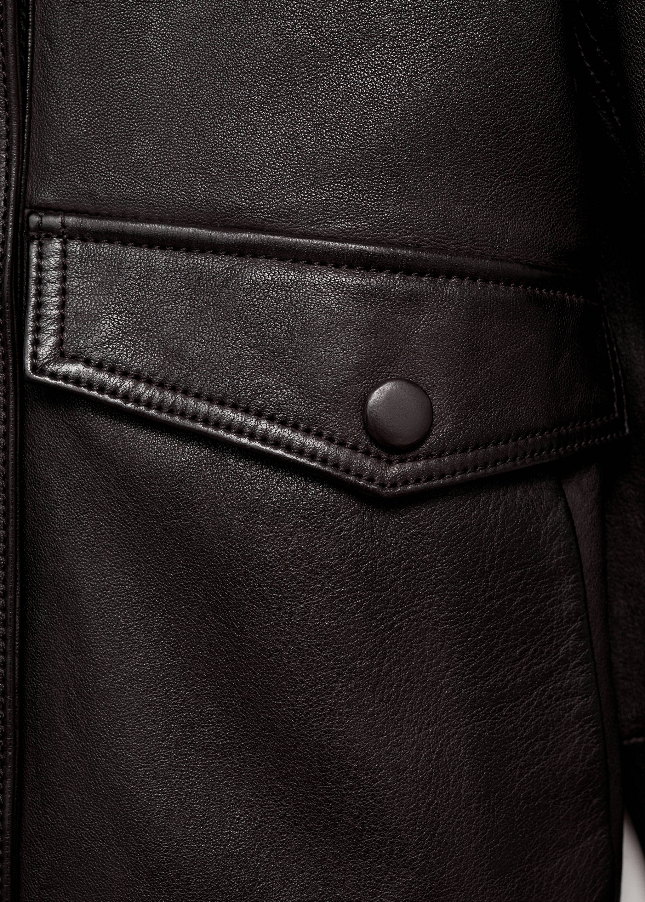 Pockets leather jacket - Details of the article 0