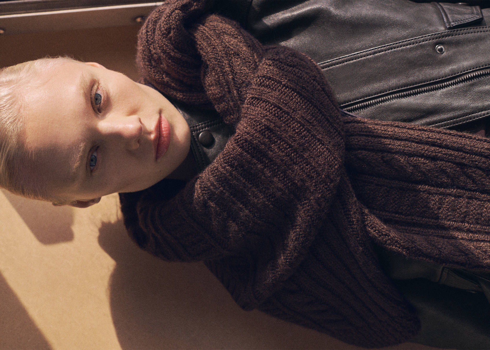 Pockets leather jacket - Medium plane