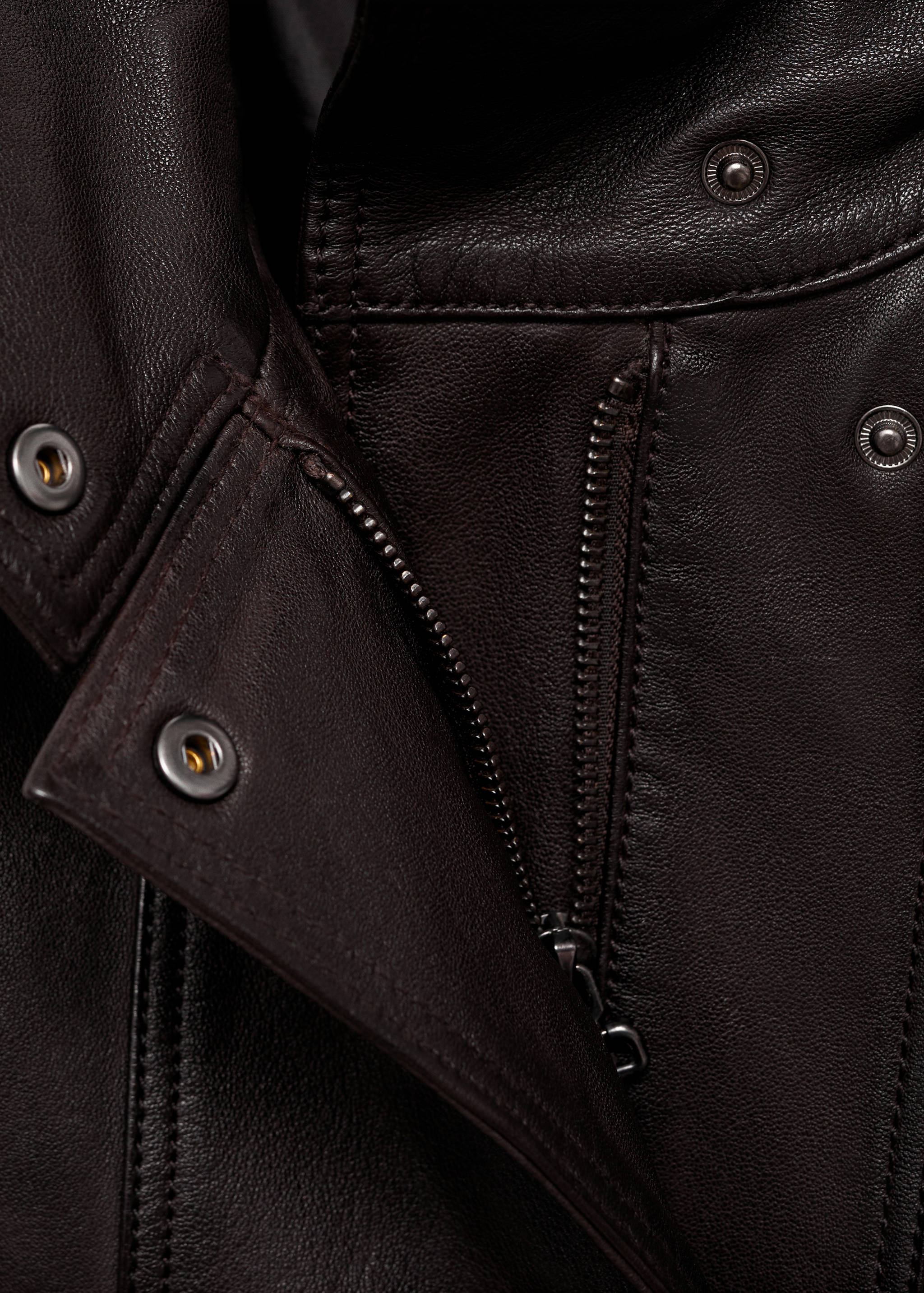 Pockets leather jacket - Details of the article 8