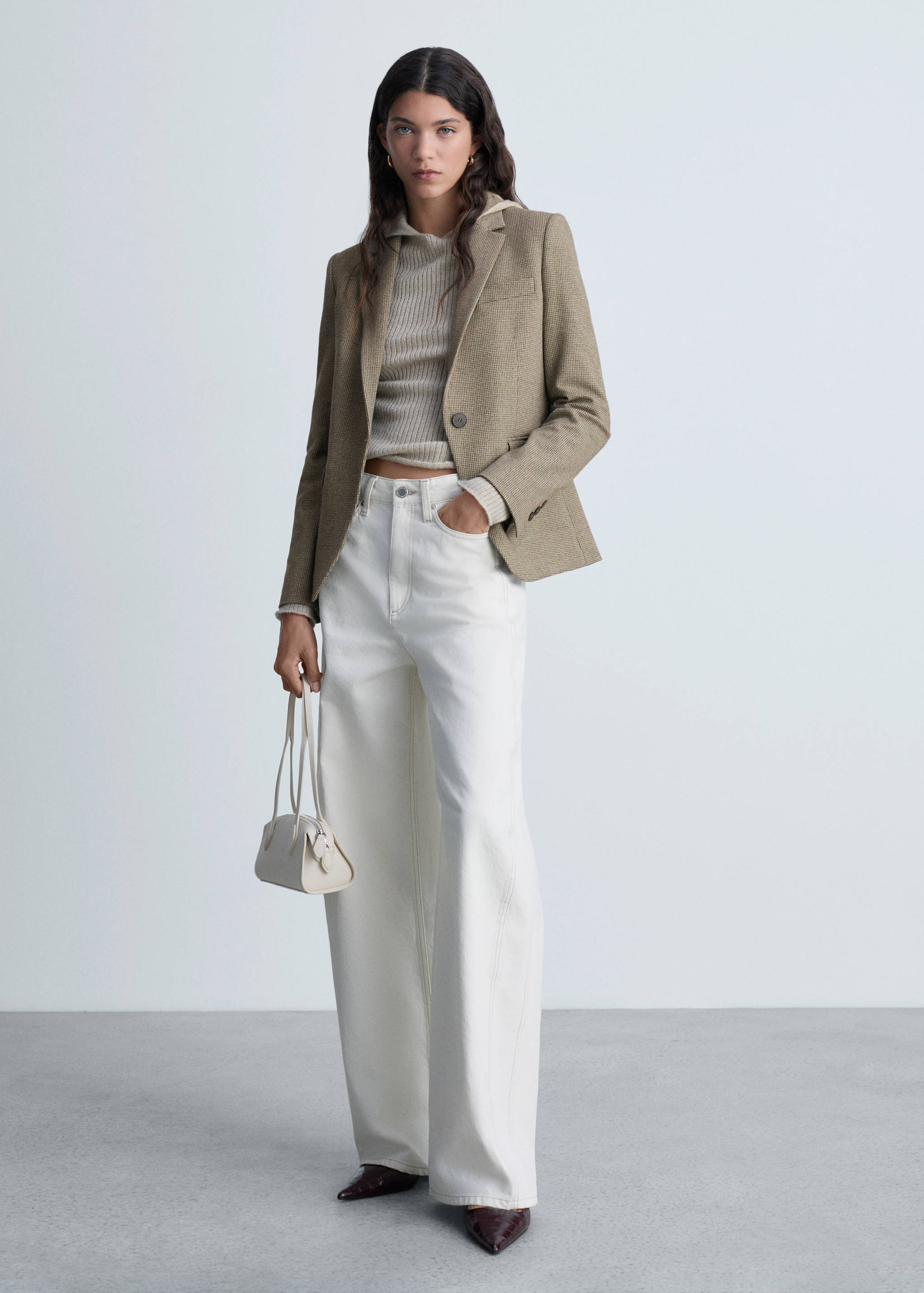 Micro-houndstooth tailored jacket - General plane