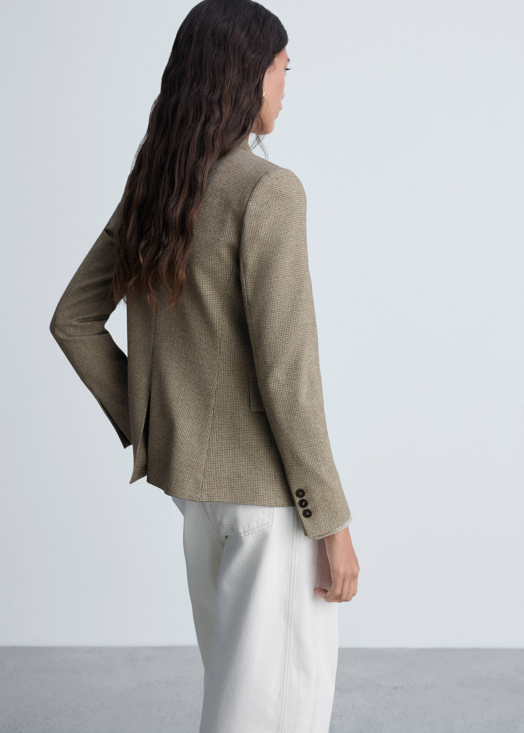 Micro-houndstooth tailored jacket - Reverse of the article