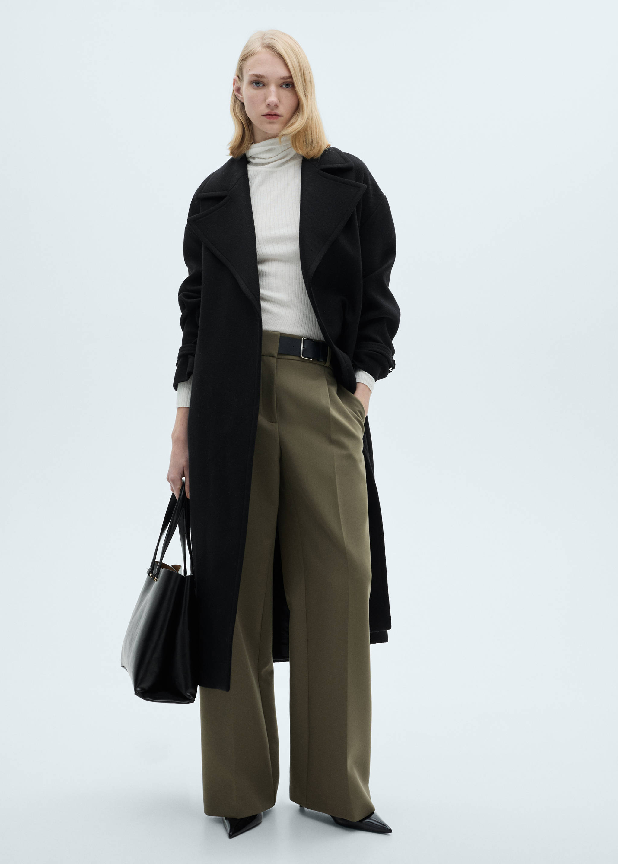 Abrigo lana Manteco maxi solapas - Plano general