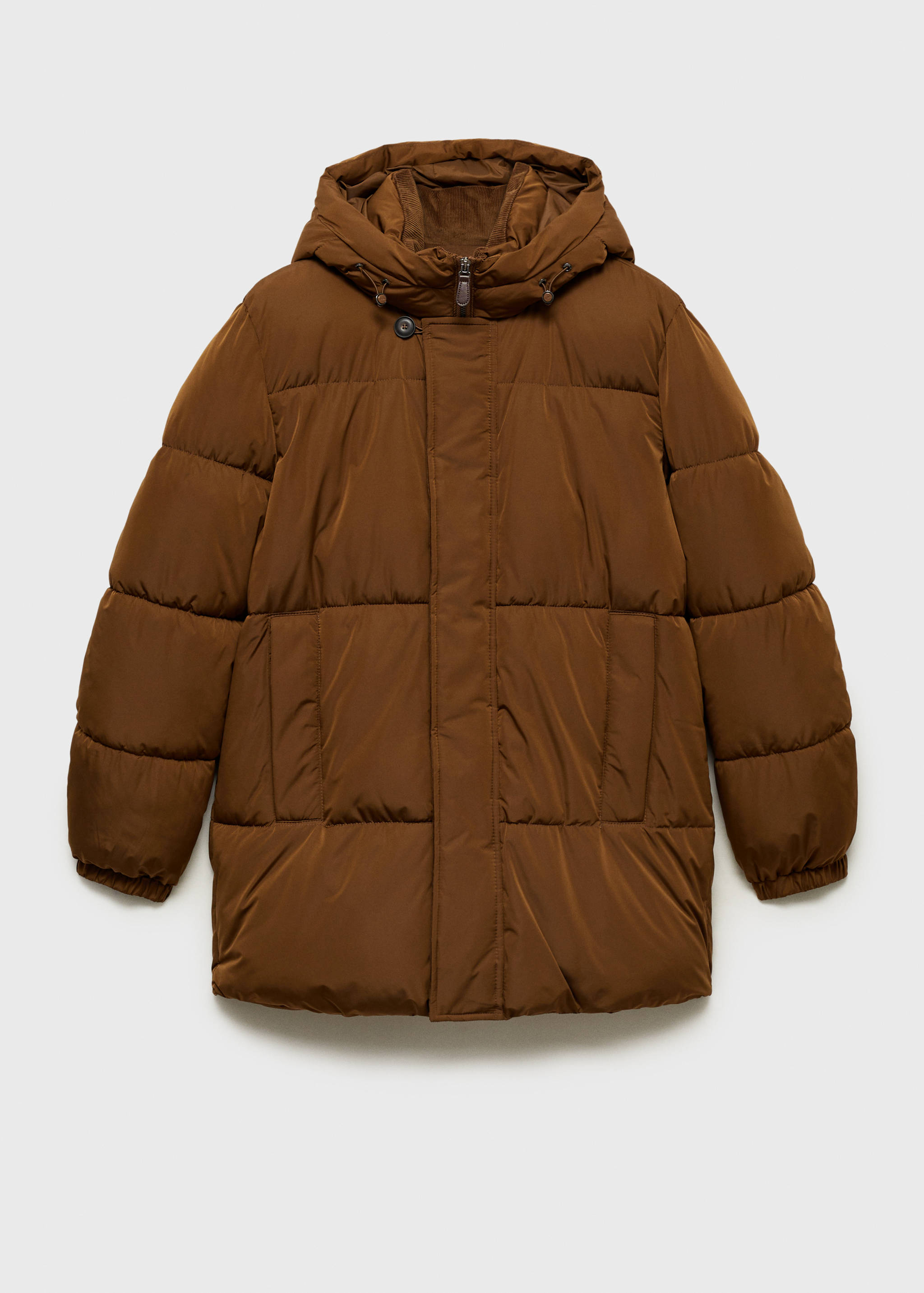 Water-repellent hood puffer coat - Article without model