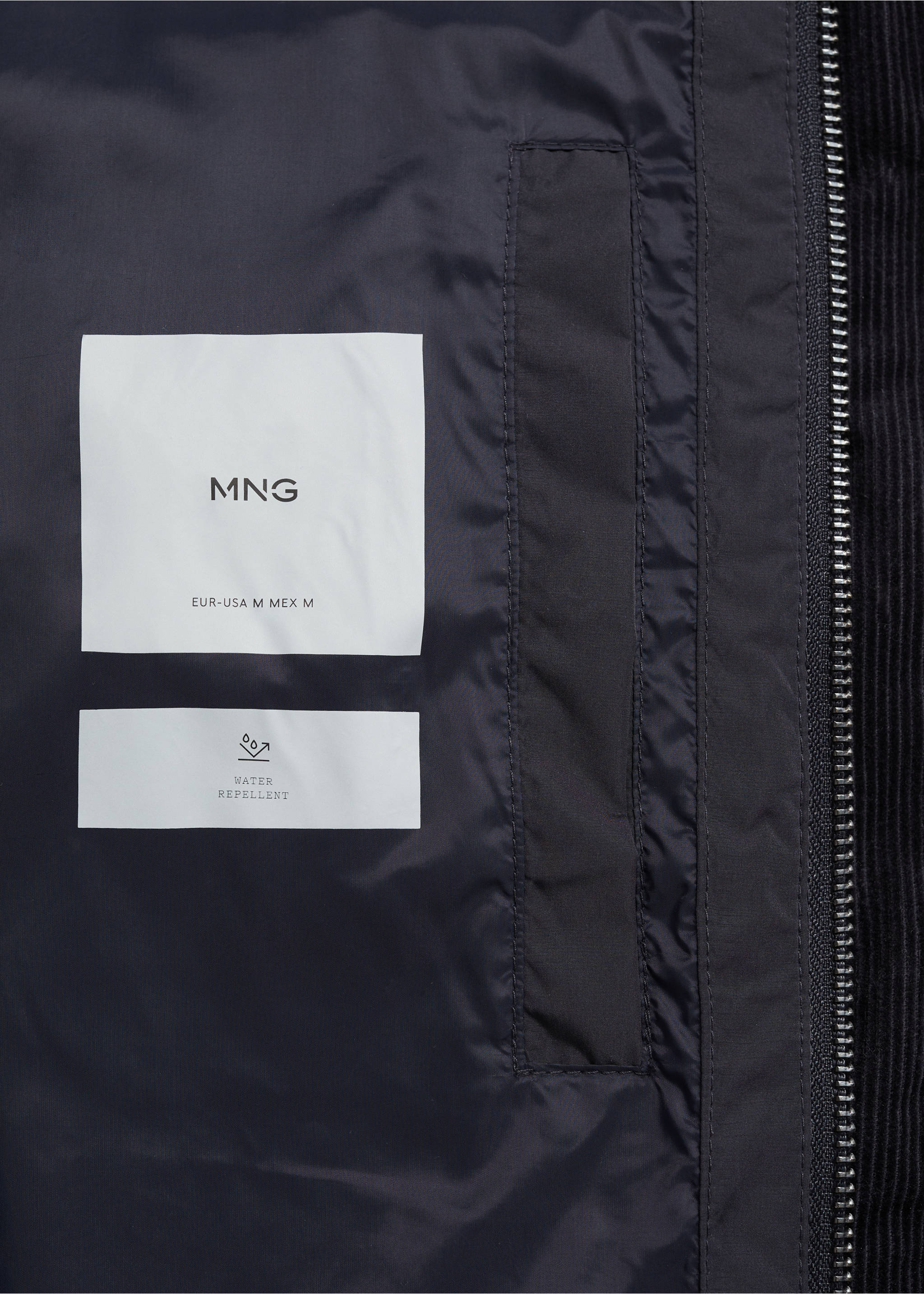 Anorak acolchado capucha water-repellent - Detalle del artículo 0, Azul marino oscuro. Ref: 87040575-00.