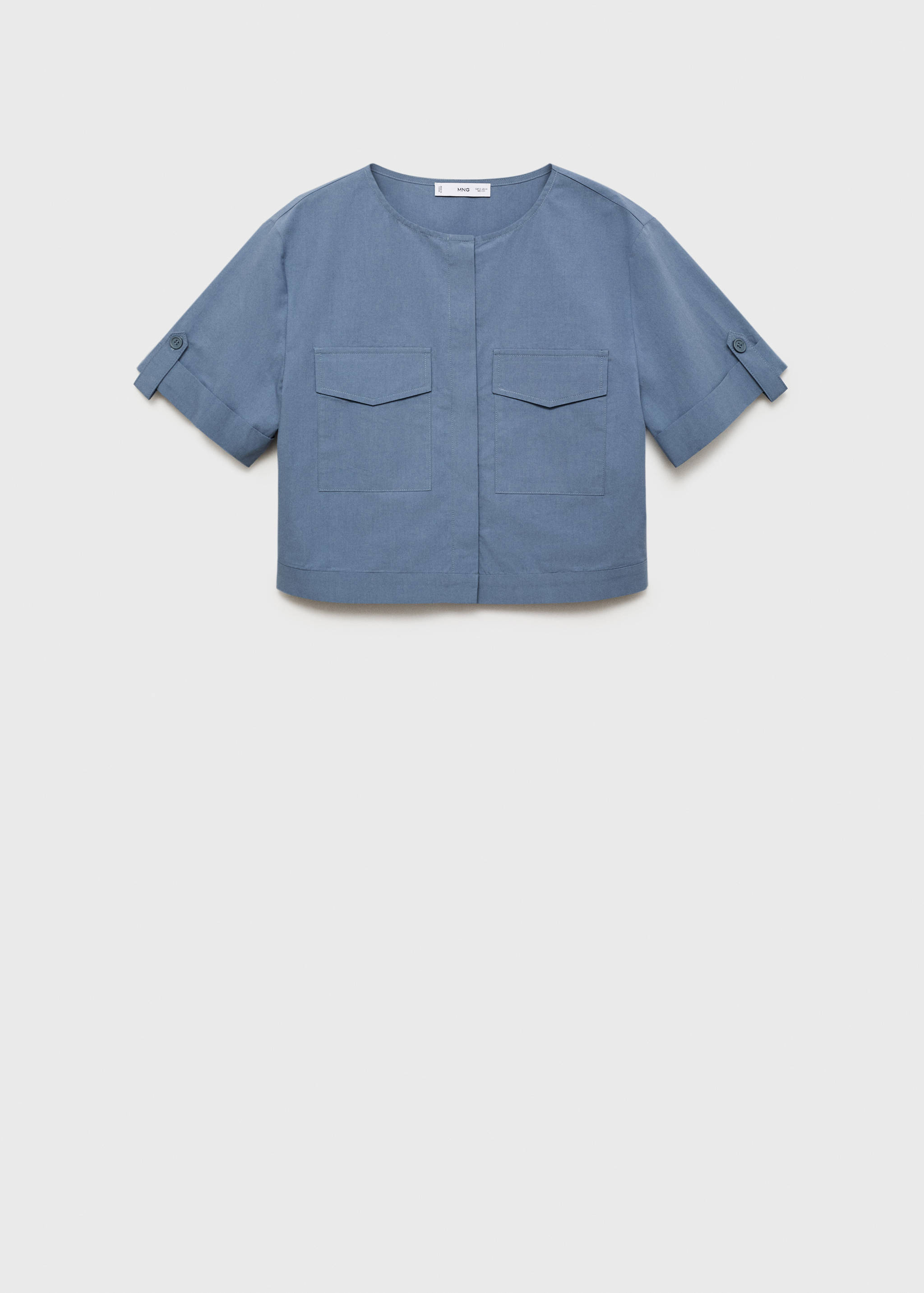 Chest-pocket cotton blouse - Article without model