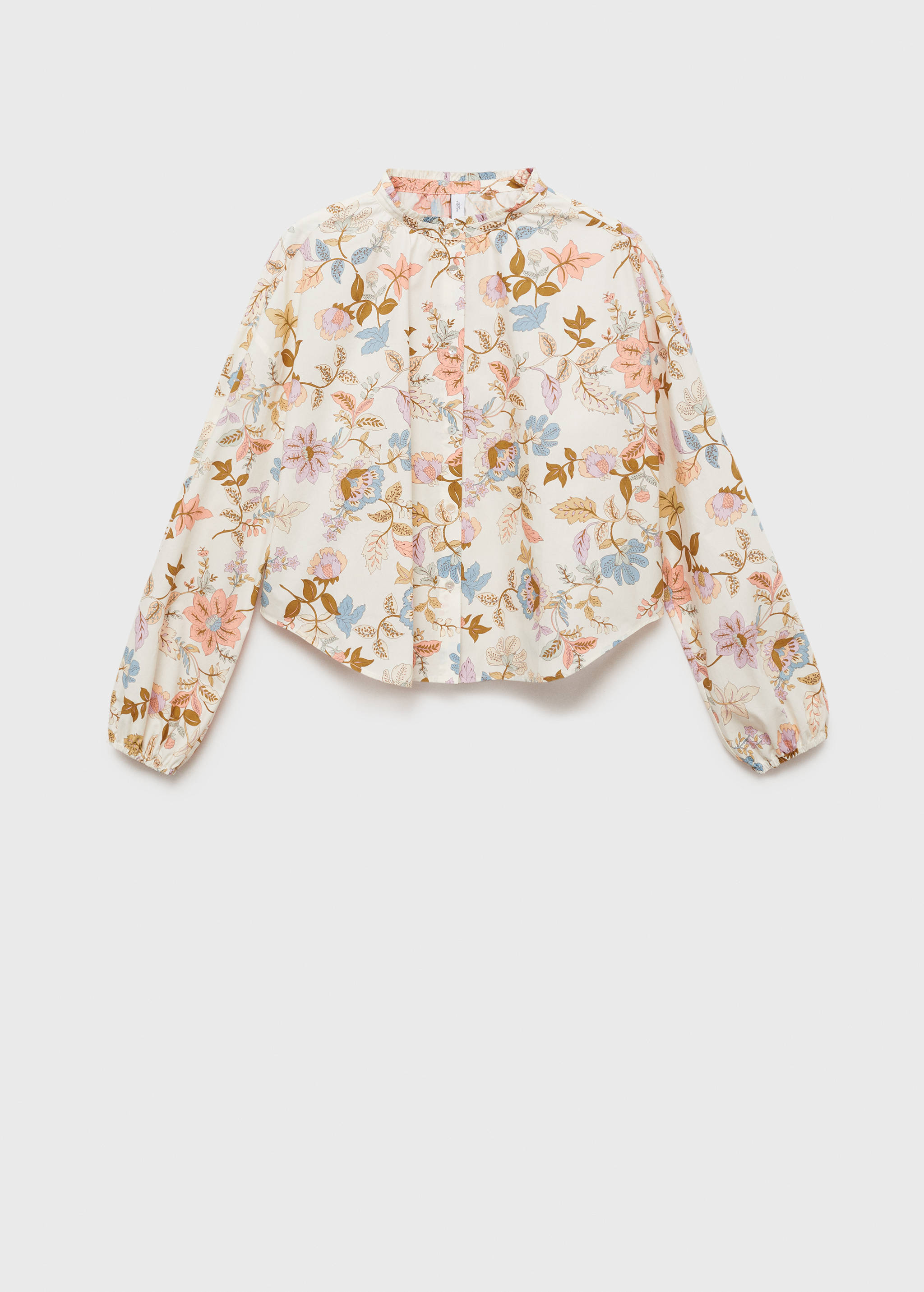 Floral-print cotton blouse - Article without model