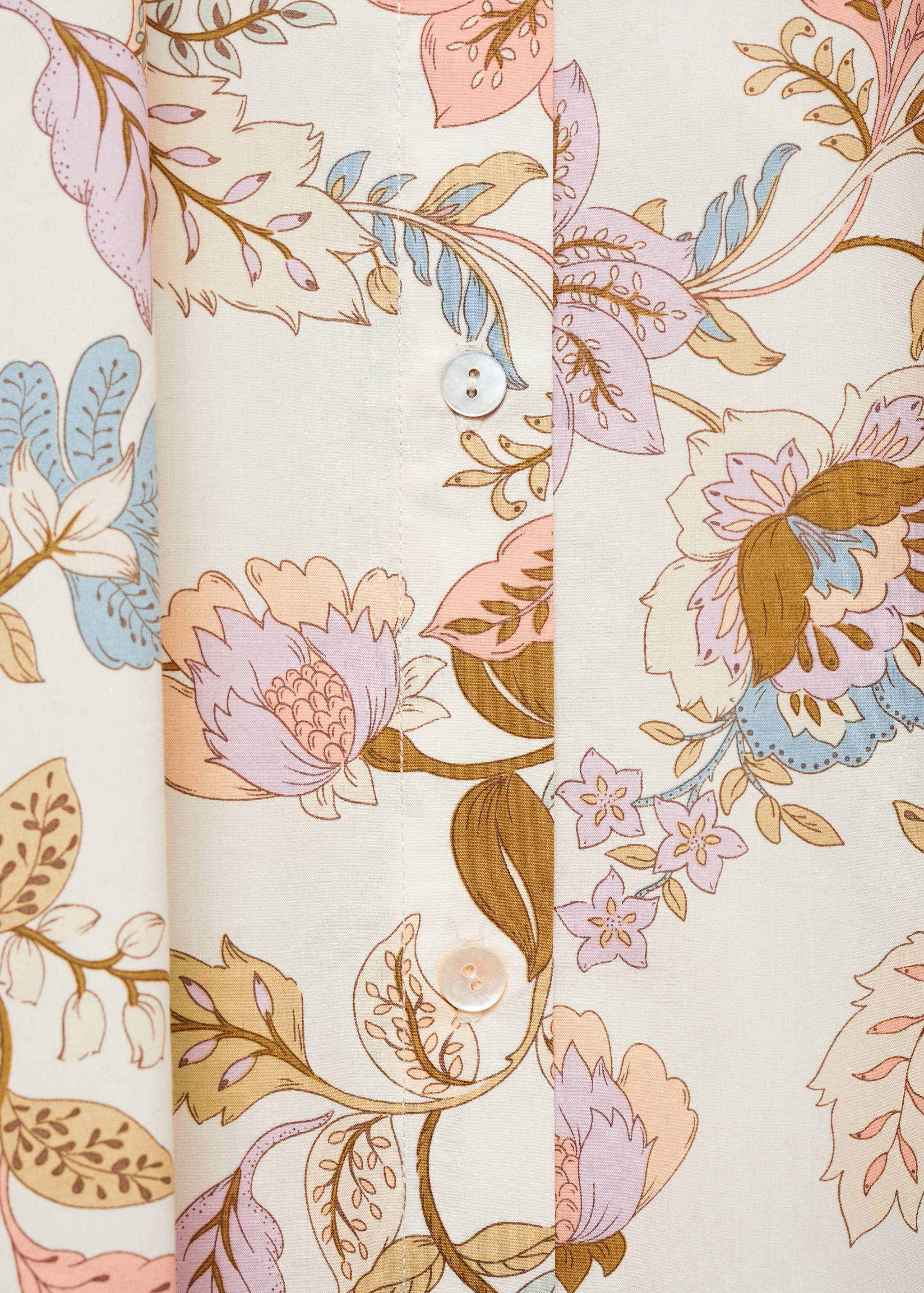 Floral-print cotton blouse - Details of the article 8