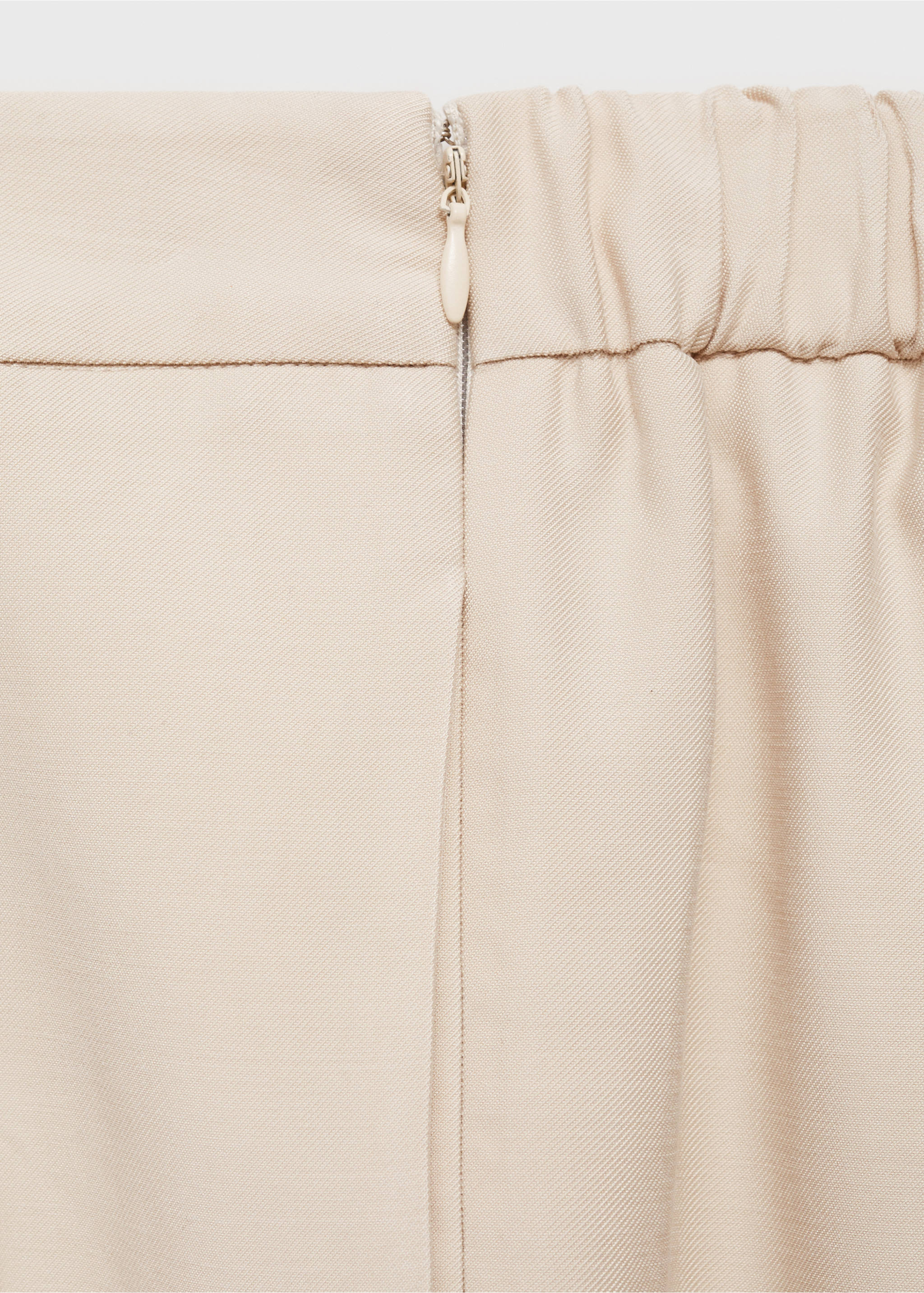 Wide leg pleated trousers - Details of the article 8, Beige. Ref: 87040584-00.
