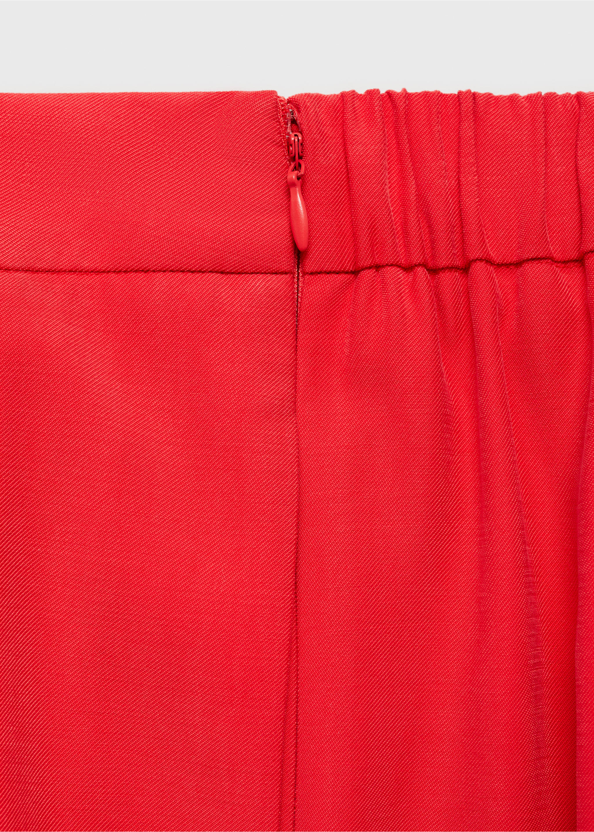Pantalón wide leg tablas - Detalle del artículo 8, Rojo coral. Ref: 87040584-00.