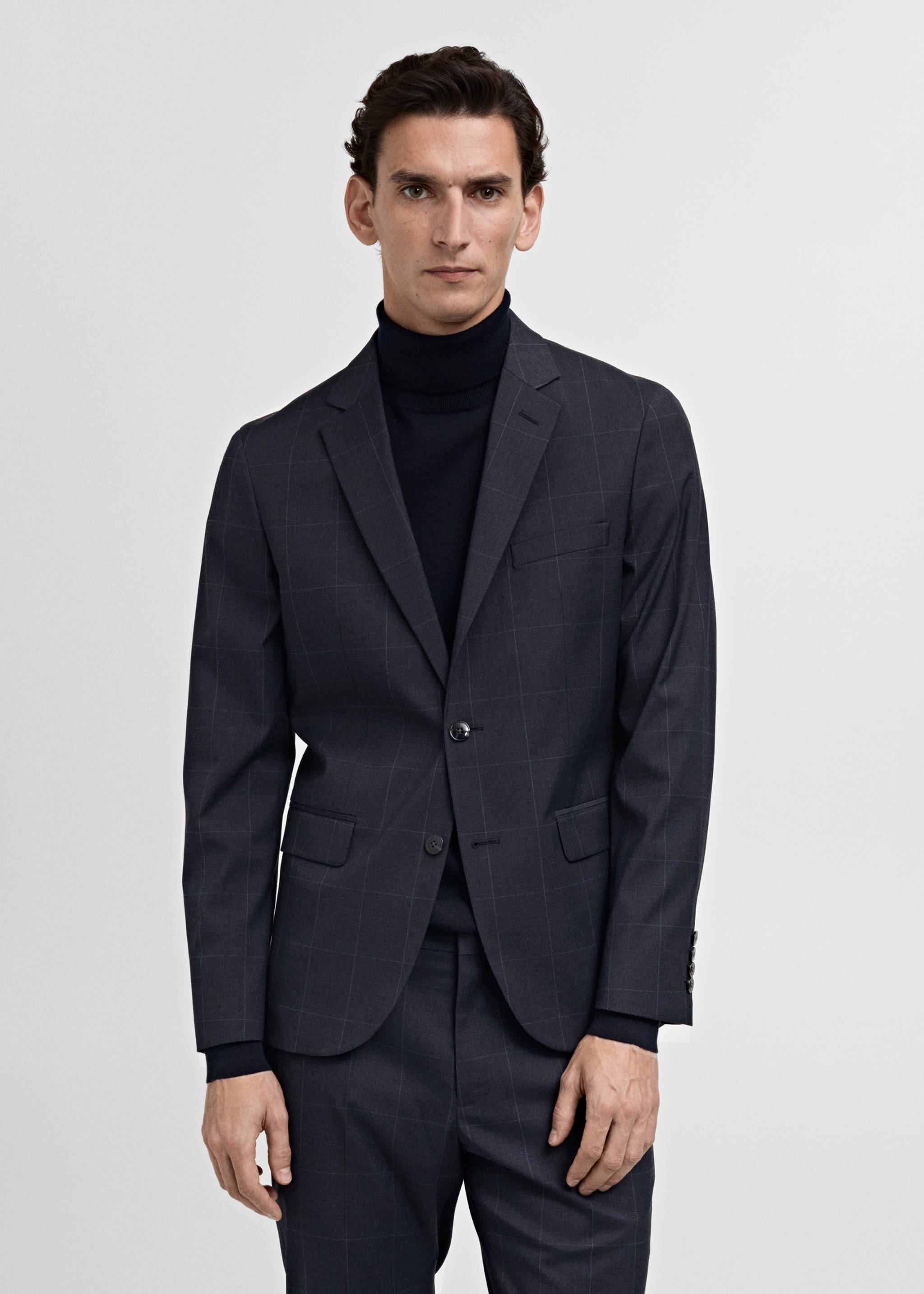 Super slim-fit suit jacket in stretch fabric - Medium plane