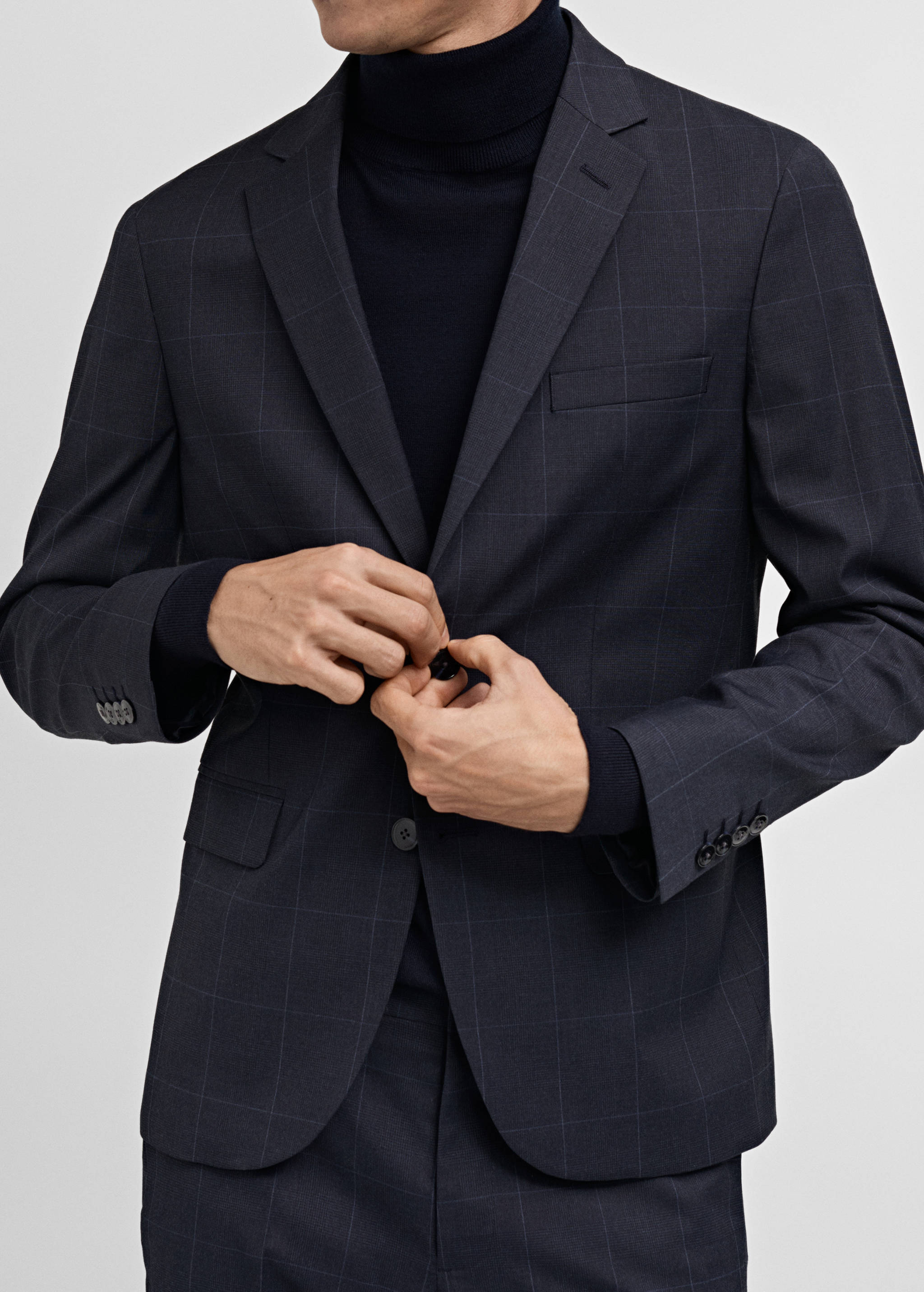 Super slim-fit suit jacket in stretch fabric - Details of the article 2