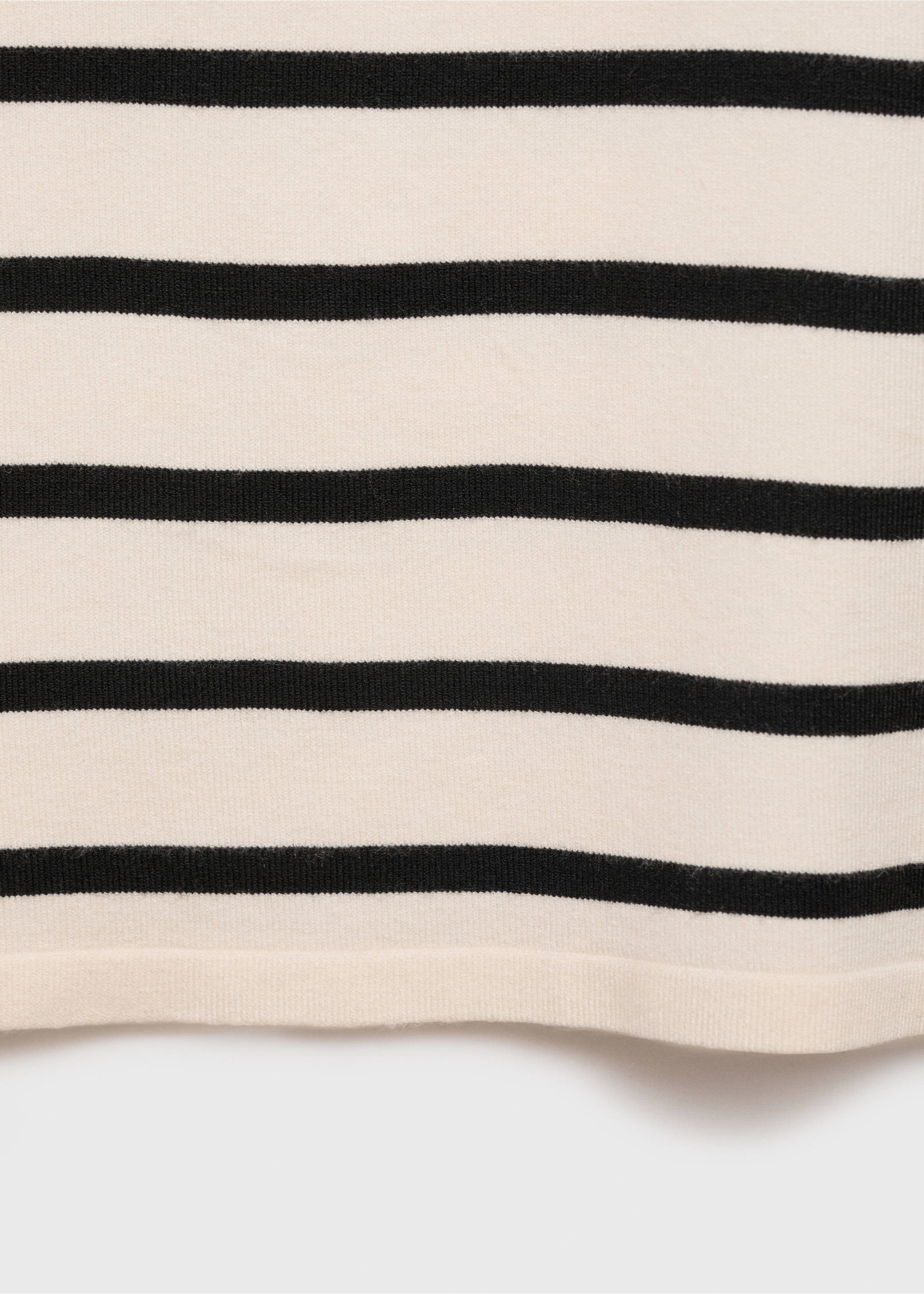 Striped knitted crop top - Details of the article 0, Black. Ref: 87040586-00.