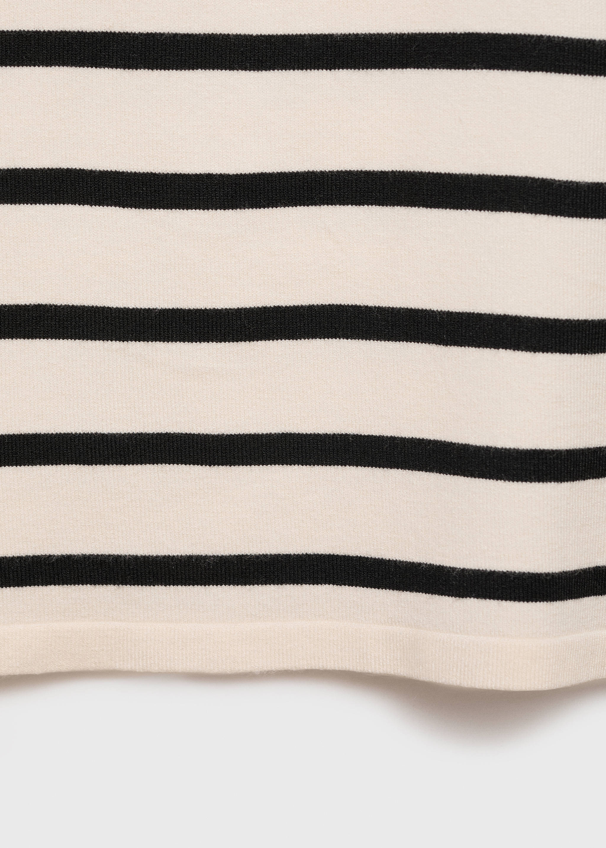 Striped knitted crop top - Details of the article 0
