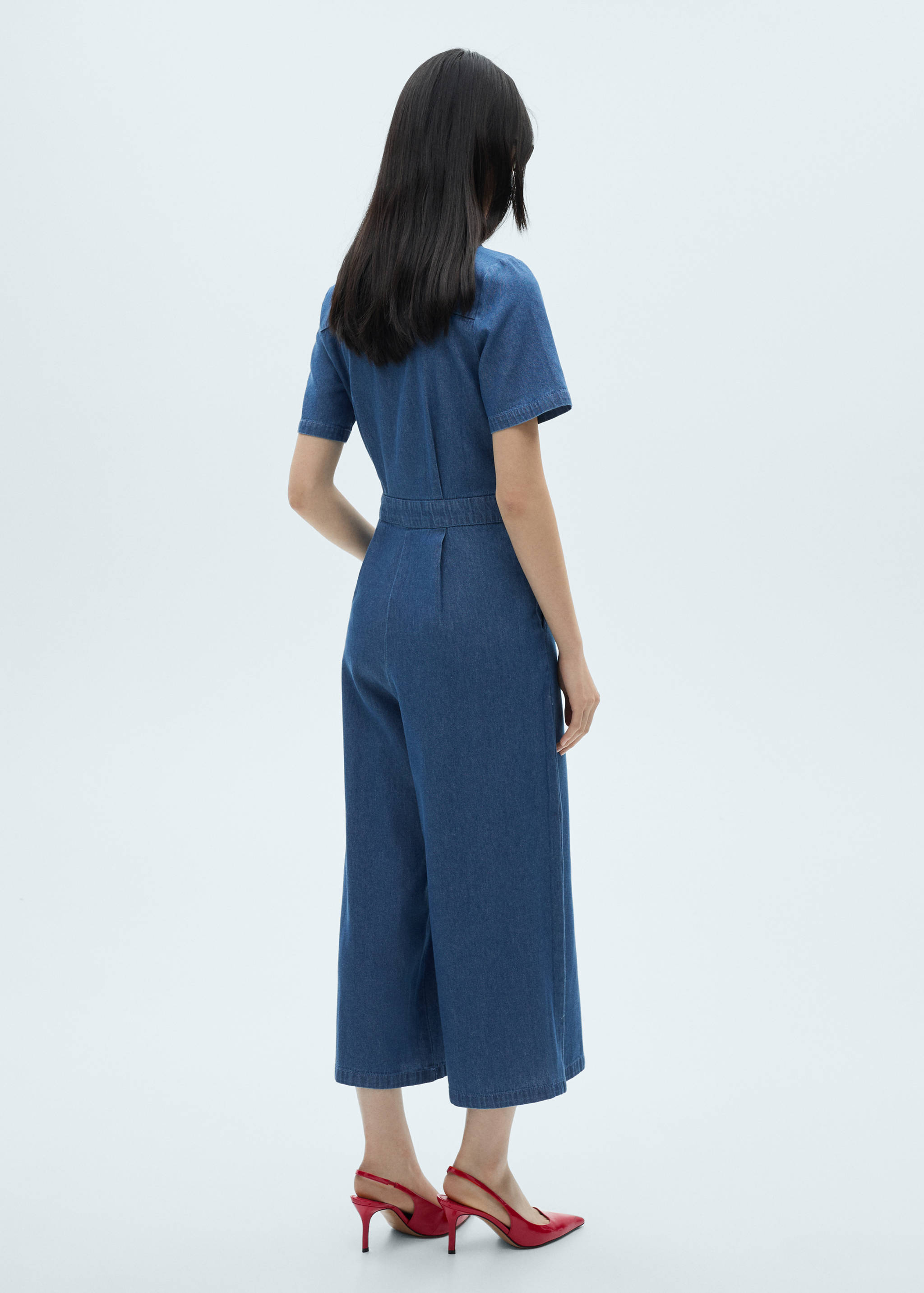 Джинсовый комбинезон с короткими рукавами - Деталь изделия 1