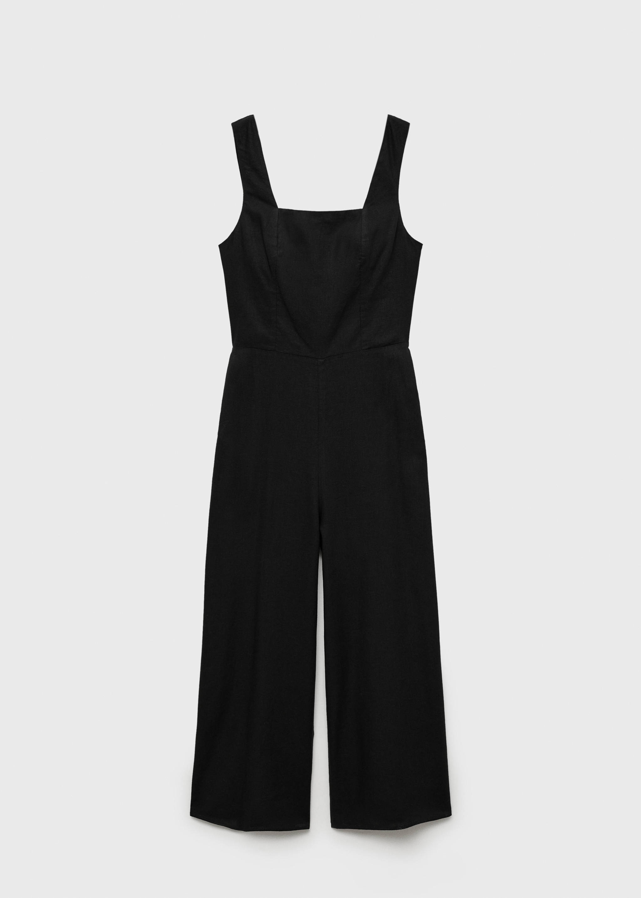 Straight-fit linen jumpsuit - Article without model