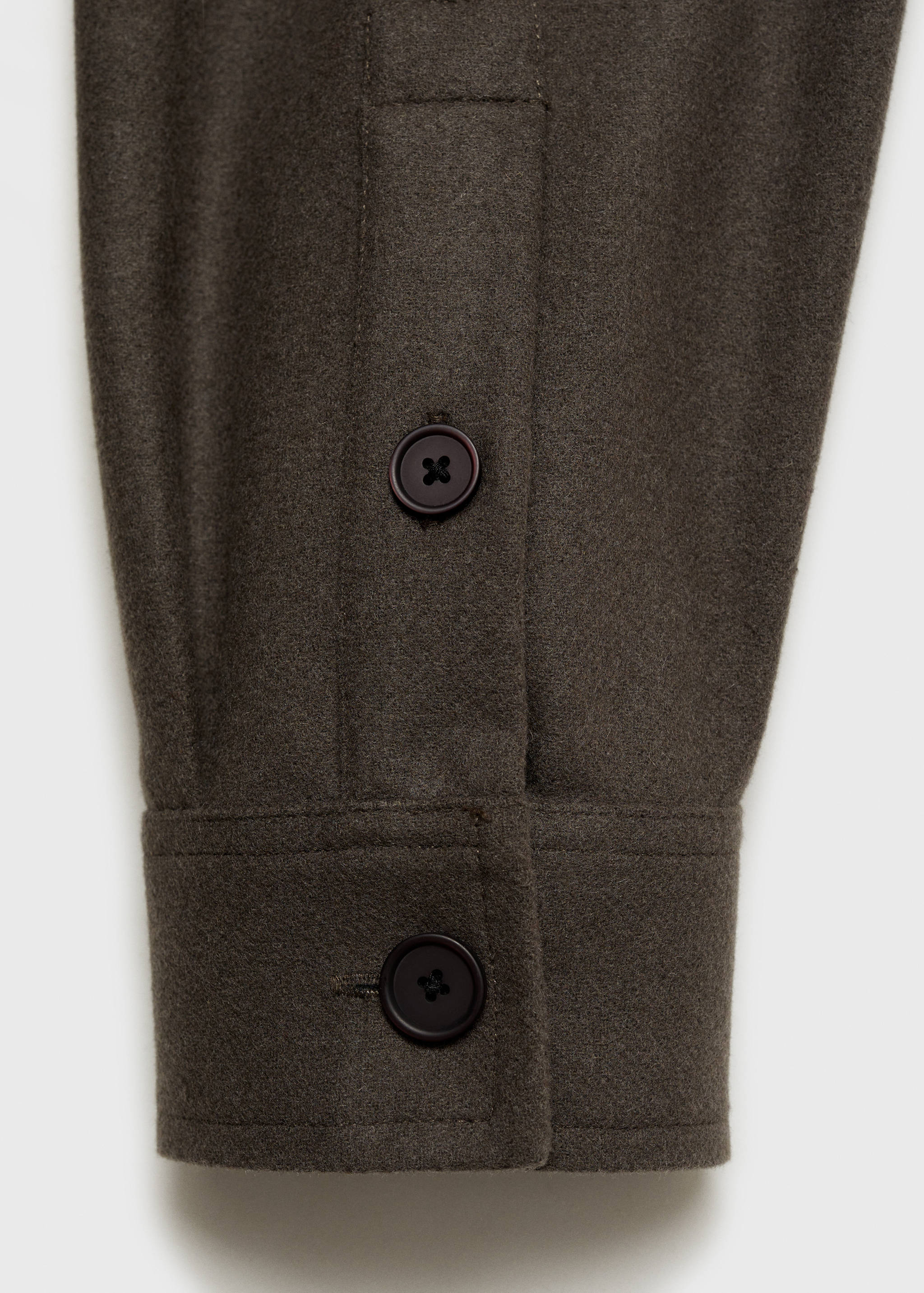 Wool-blend flannel overshirt - Details of the article 0