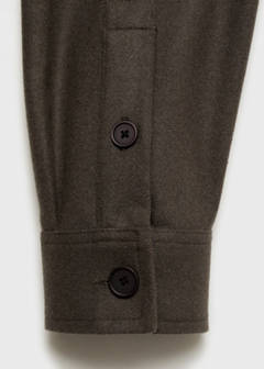 Wool-blend flannel overshirt — Khaki 9