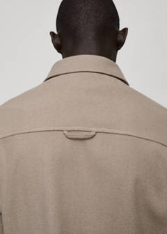 Wool-blend flannel overshirt — Grey 6