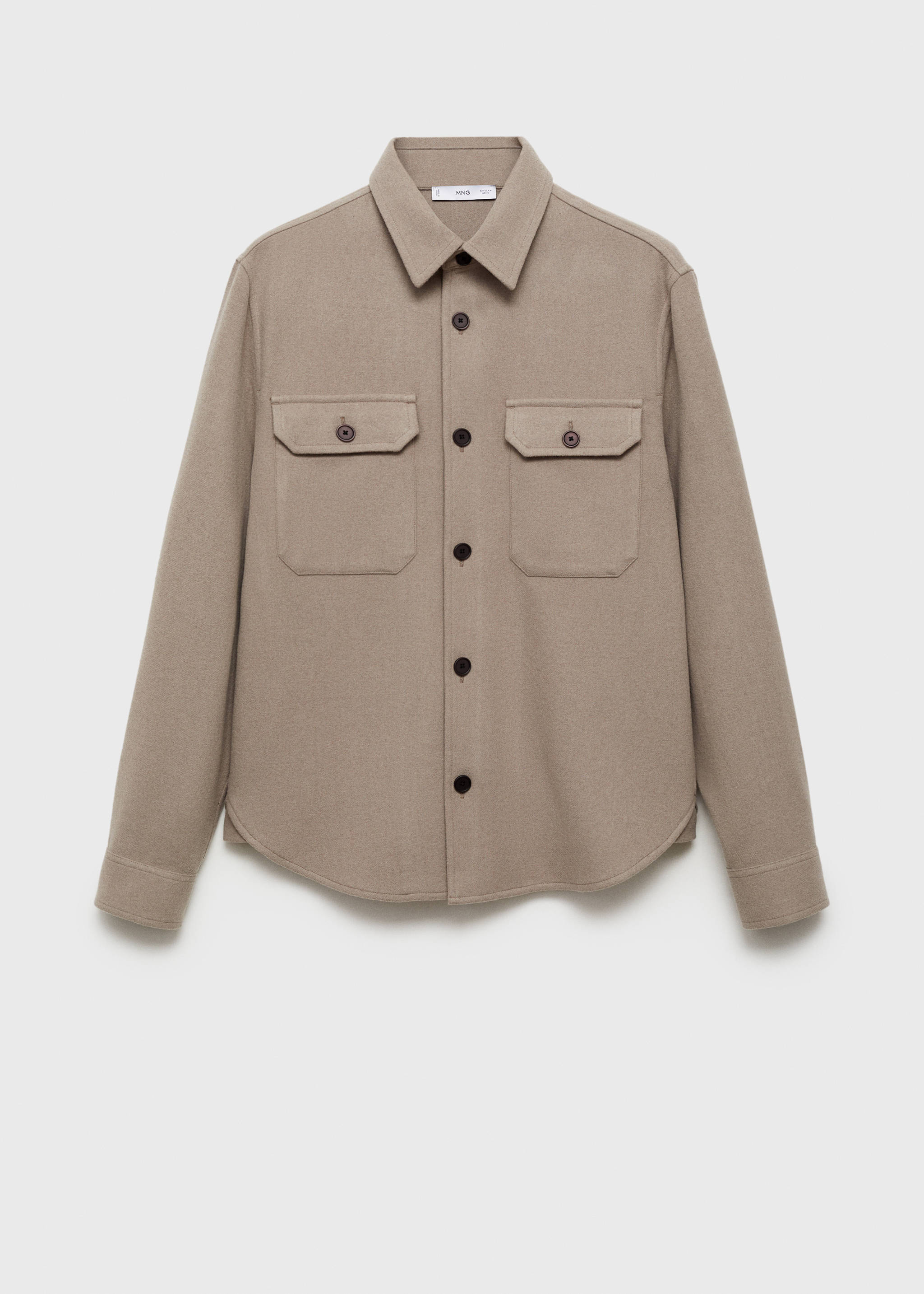 Wool-blend flannel overshirt - Article without model