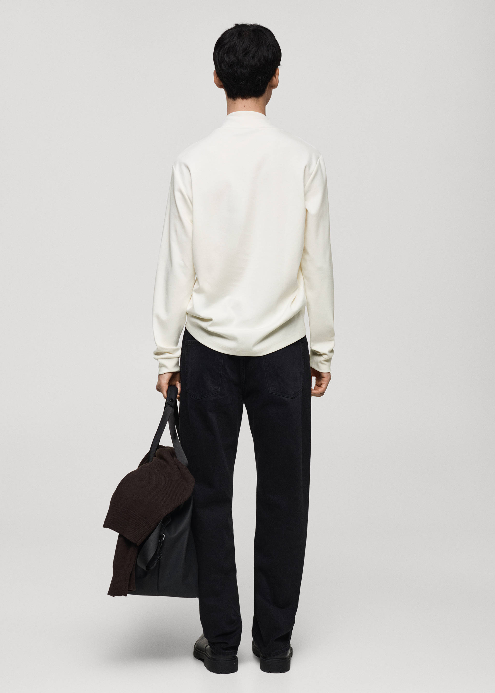 T-shirt manches longues col montant - Verso de l’article