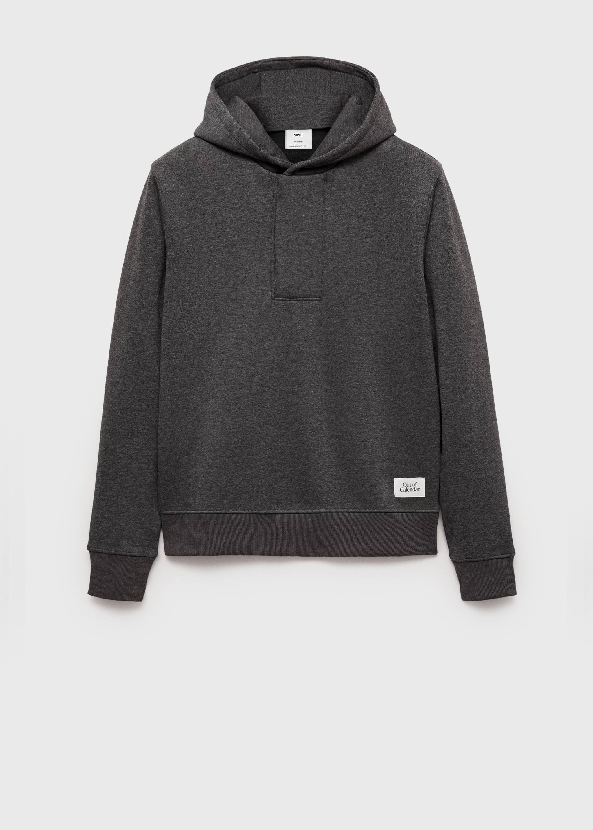 Zipper neck hooded sweatshirt - Article without model
