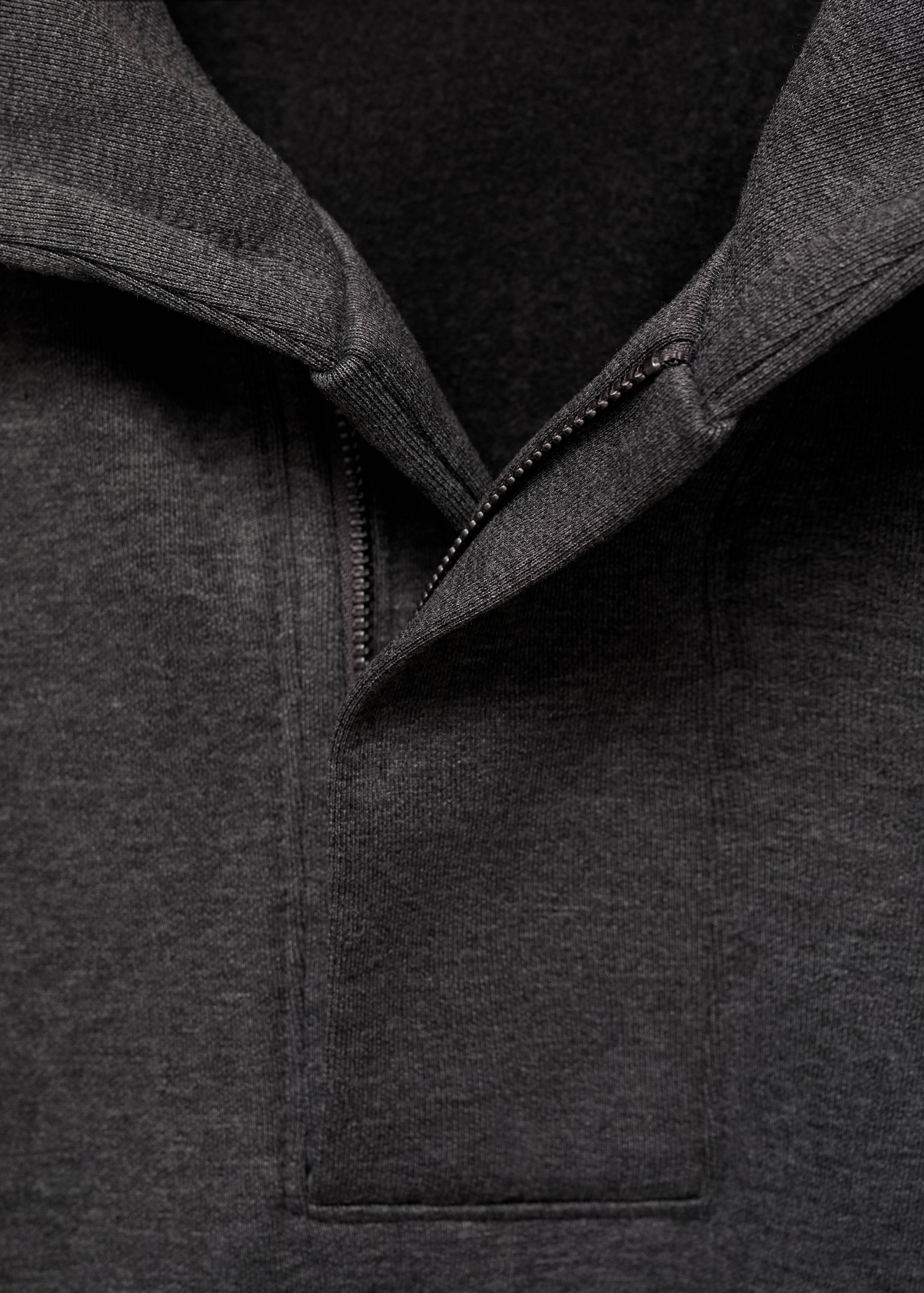 Zipper neck hooded sweatshirt - Details of the article 8