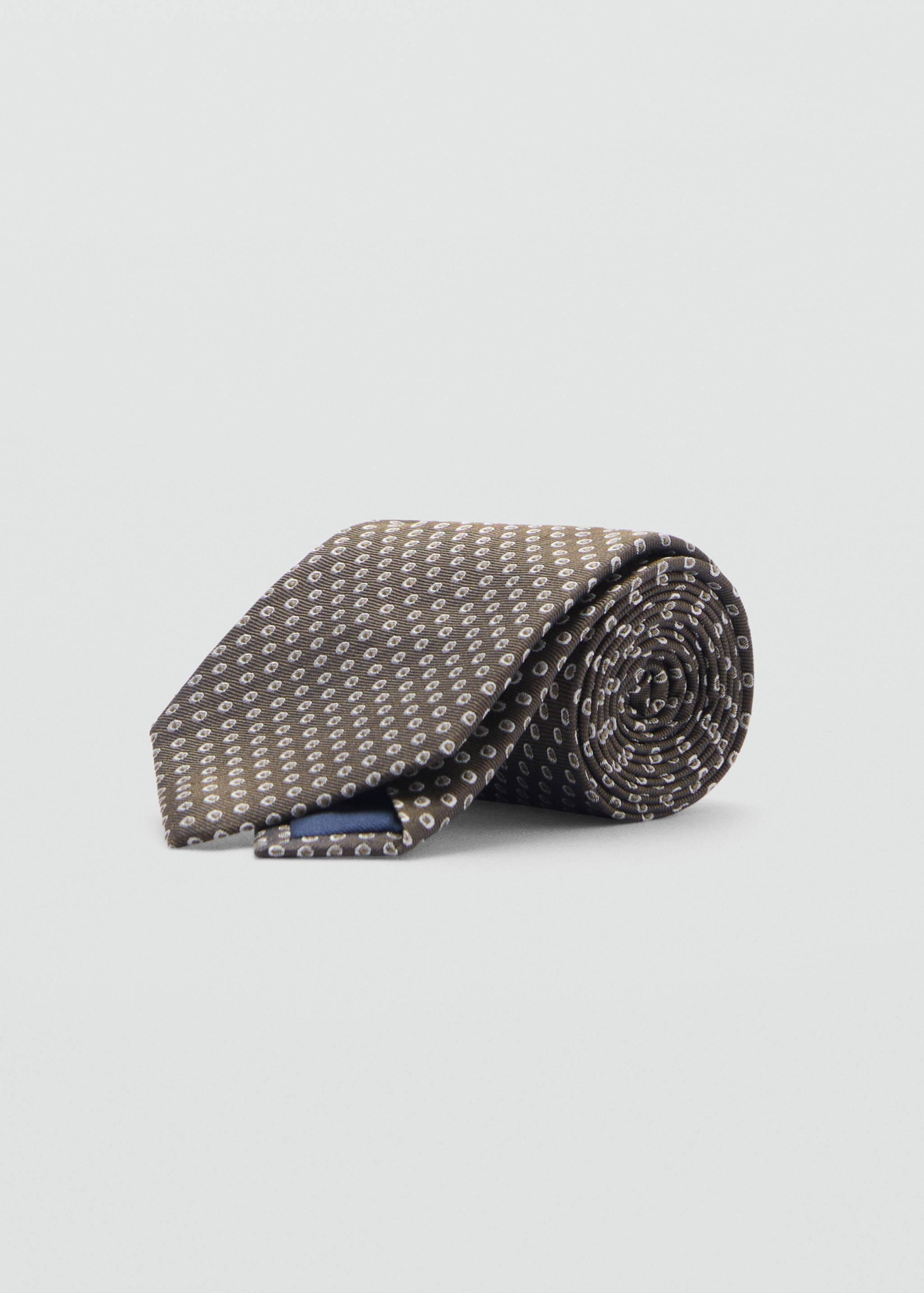 Geometric patterned silk tie - Medium plane