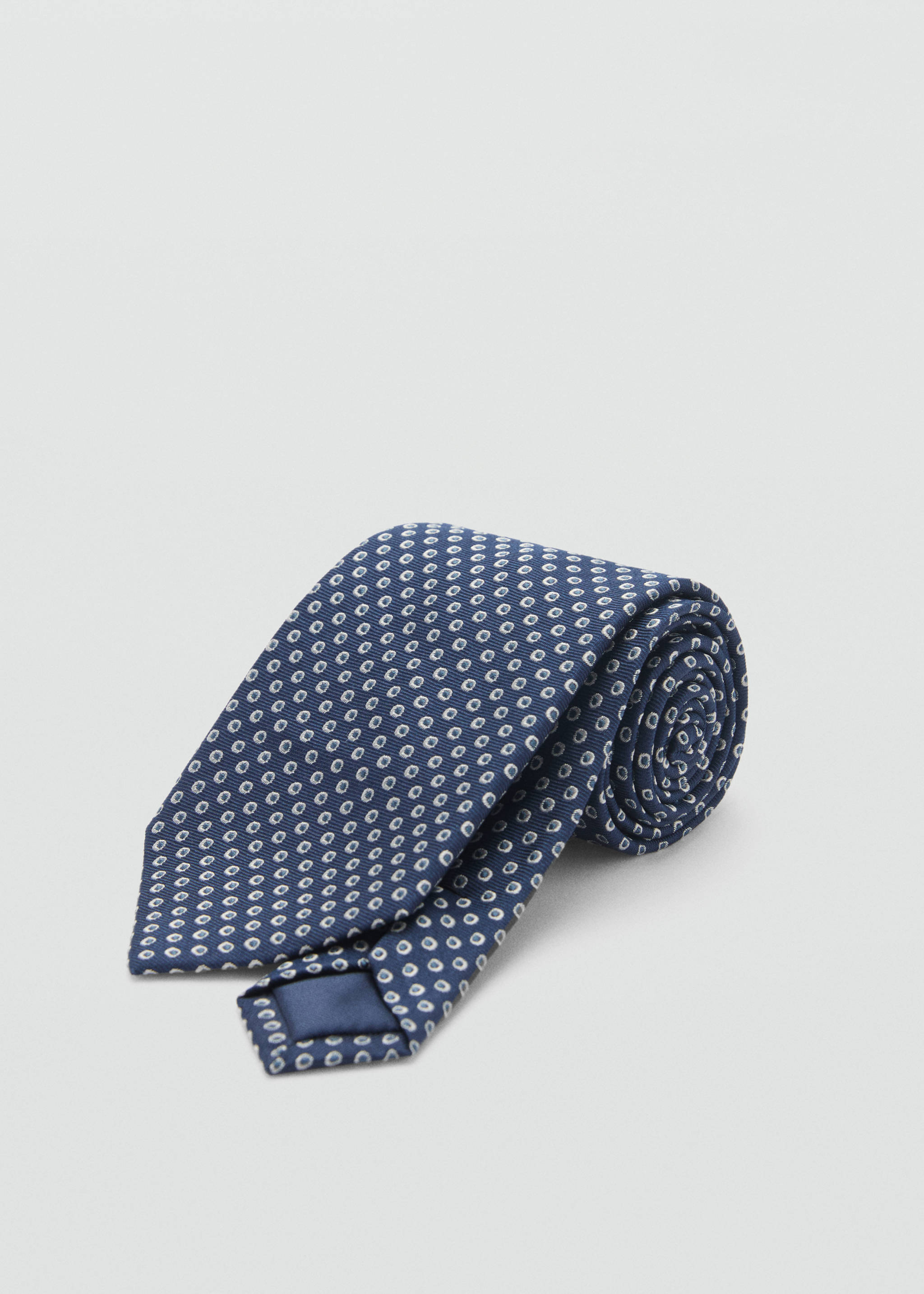 Geometric patterned silk tie - Medium plane