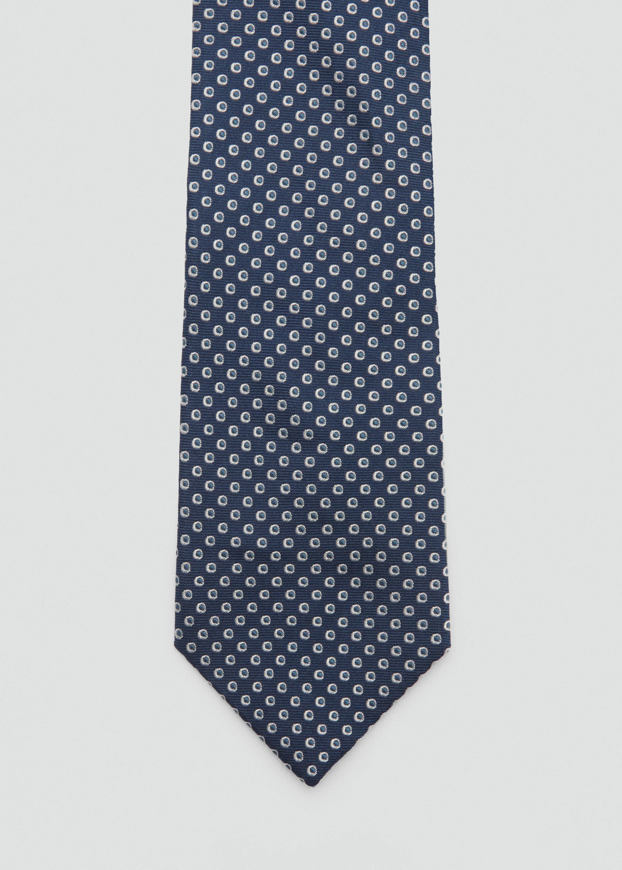 Mango Geometrik desenli ipek kravat görsel 6
