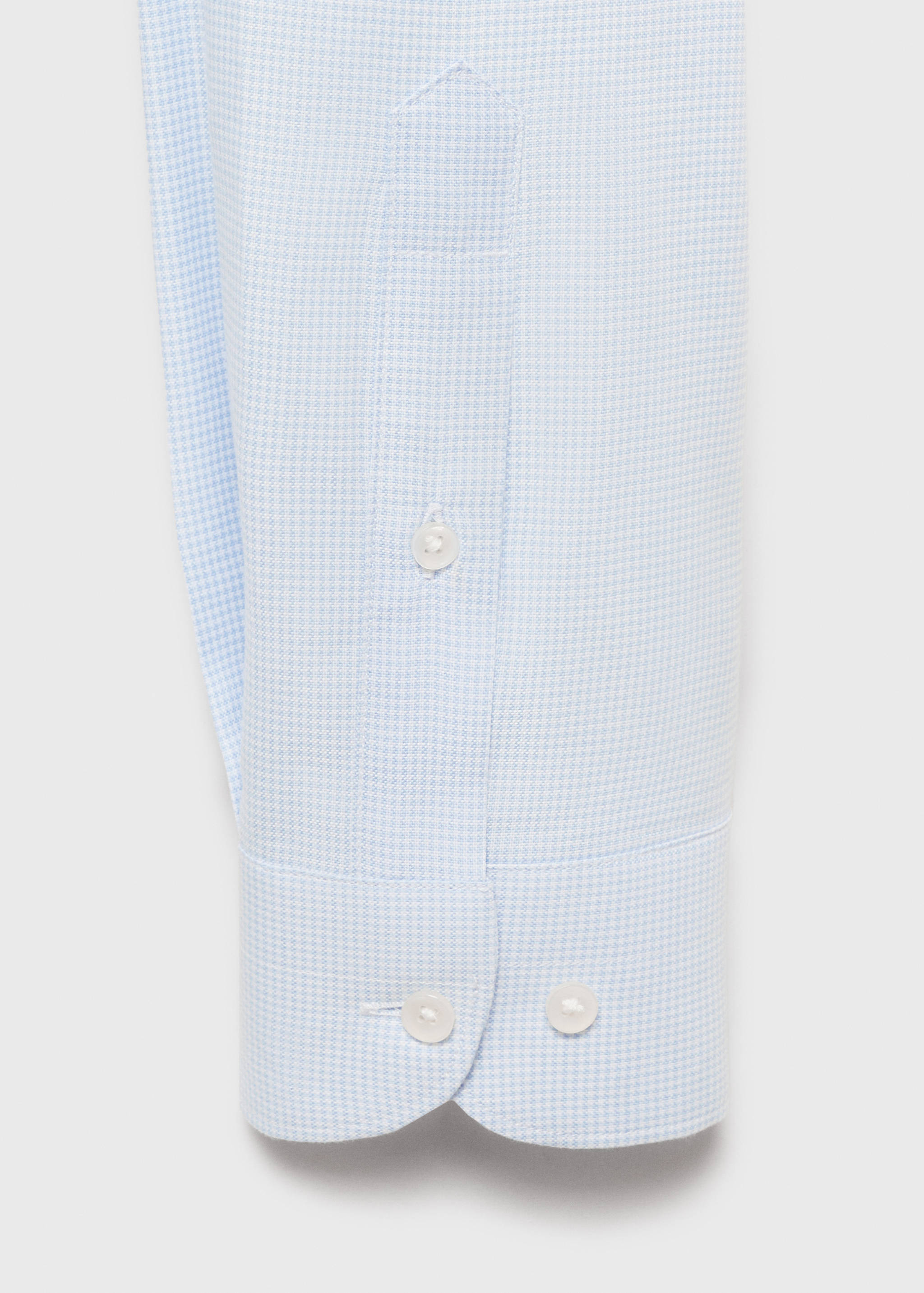 Slim-fit micro-print twill suit shirt - Details of the article 0