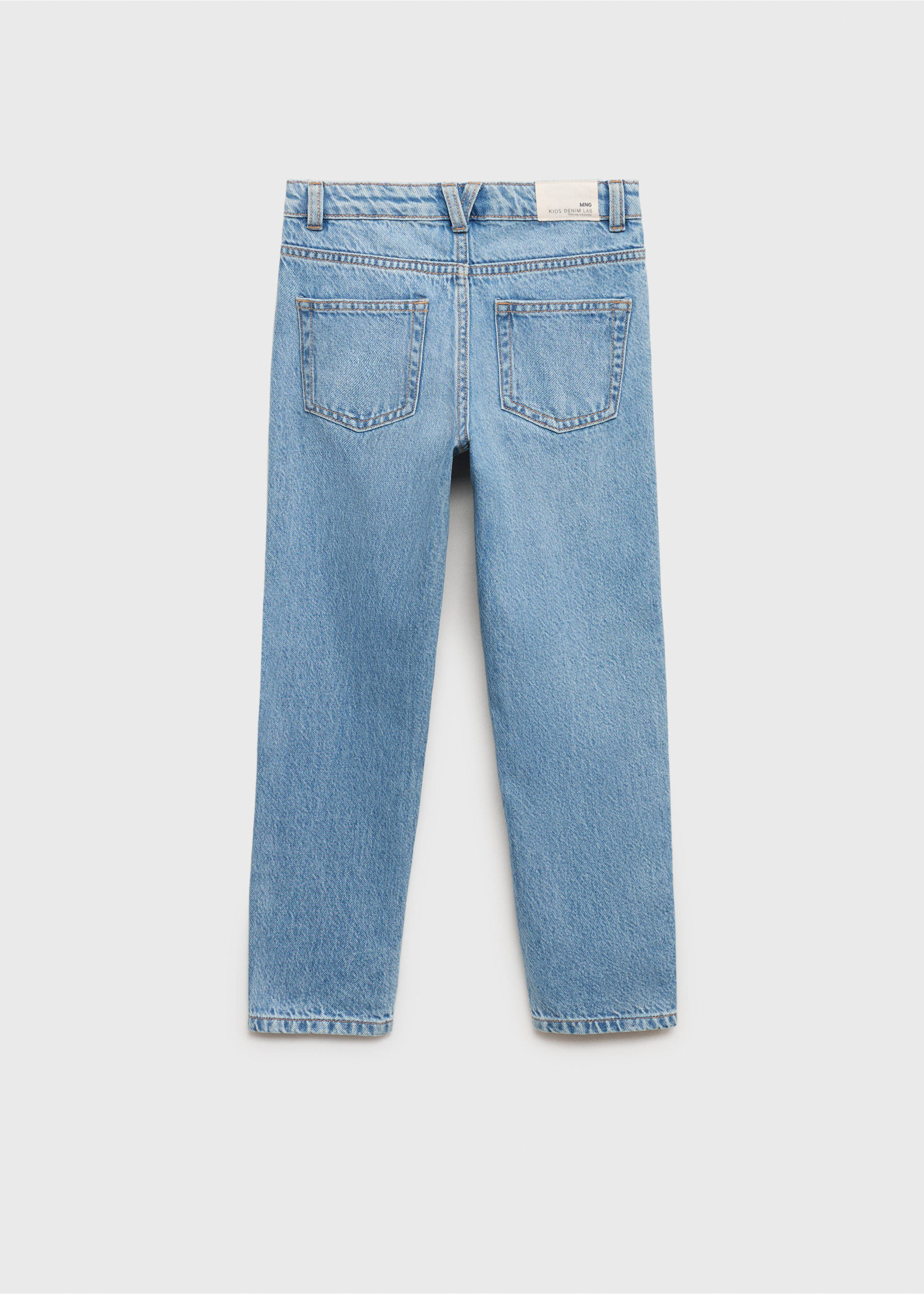Mom fit decorative rips jeans - Reverse of the article, Medium Blue. Ref: 87040617-00.