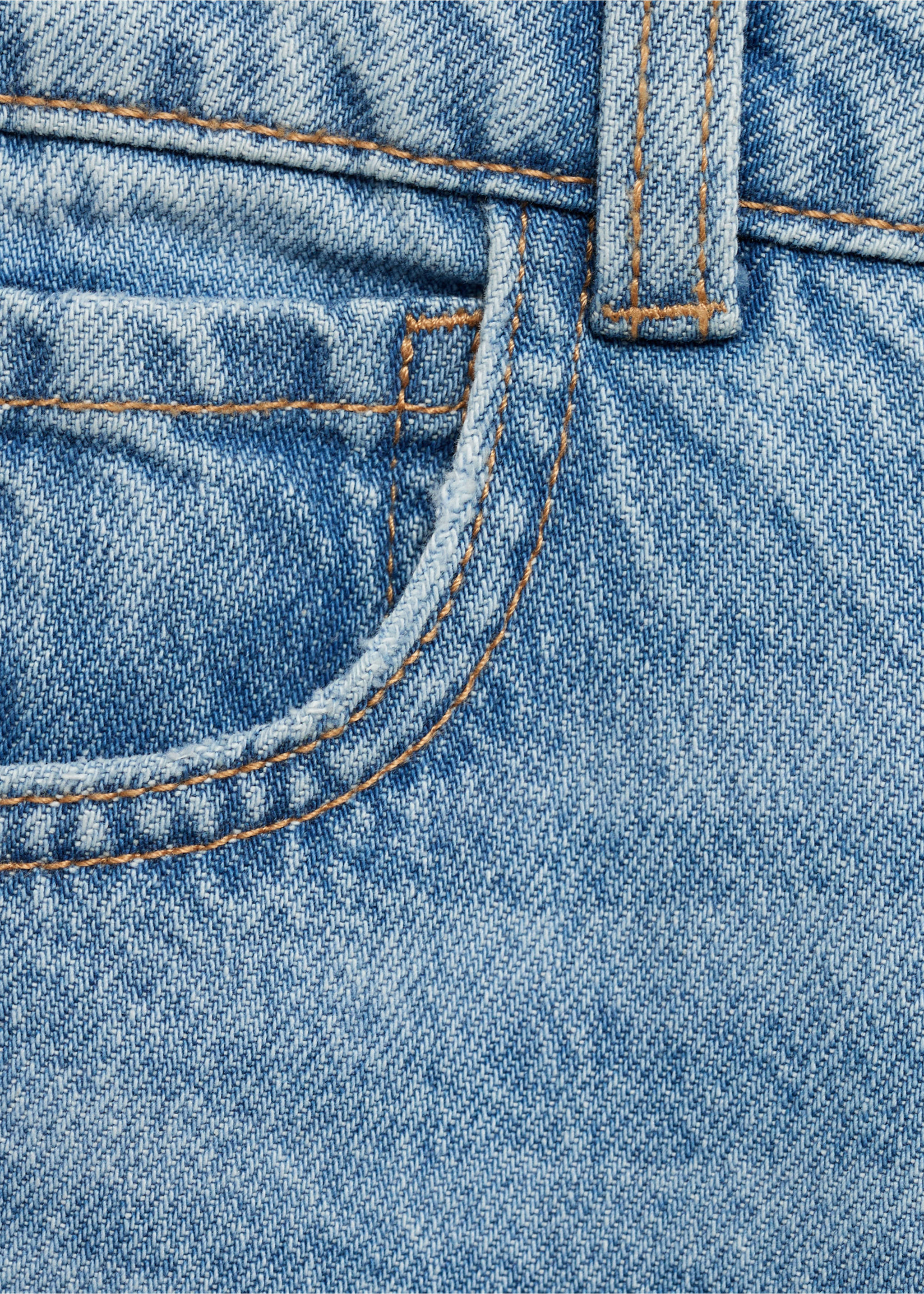 Mom fit decorative rips jeans - Details of the article 0, Medium Blue. Ref: 87040617-00.