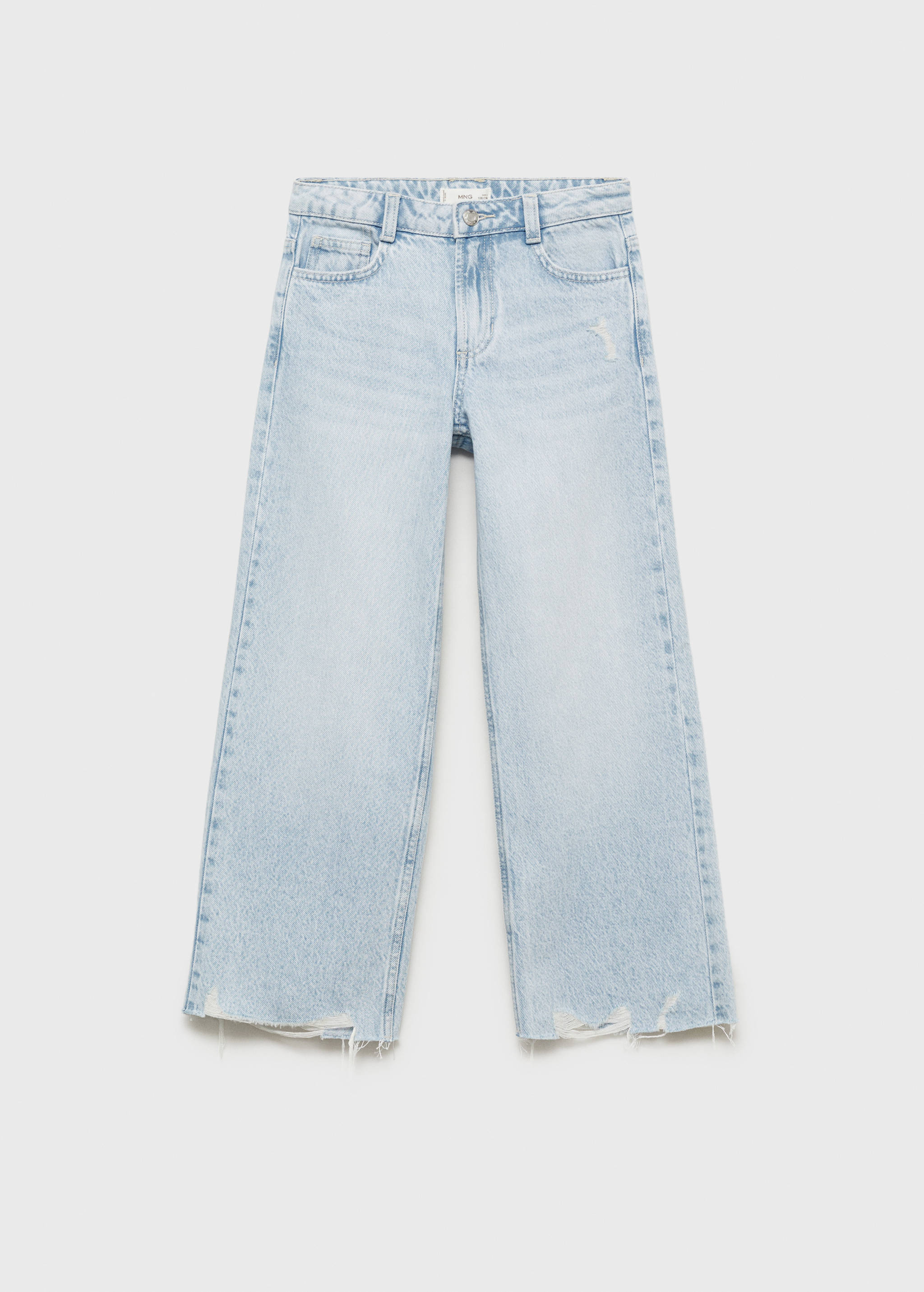 Jeans wideleg bajo deshilachado - Artículo sin modelo
