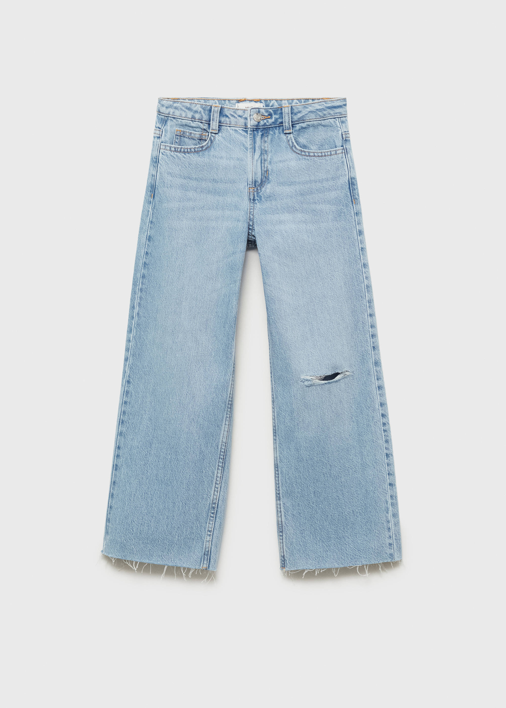 Jeans wideleg bajo deshilachado - Artículo sin modelo