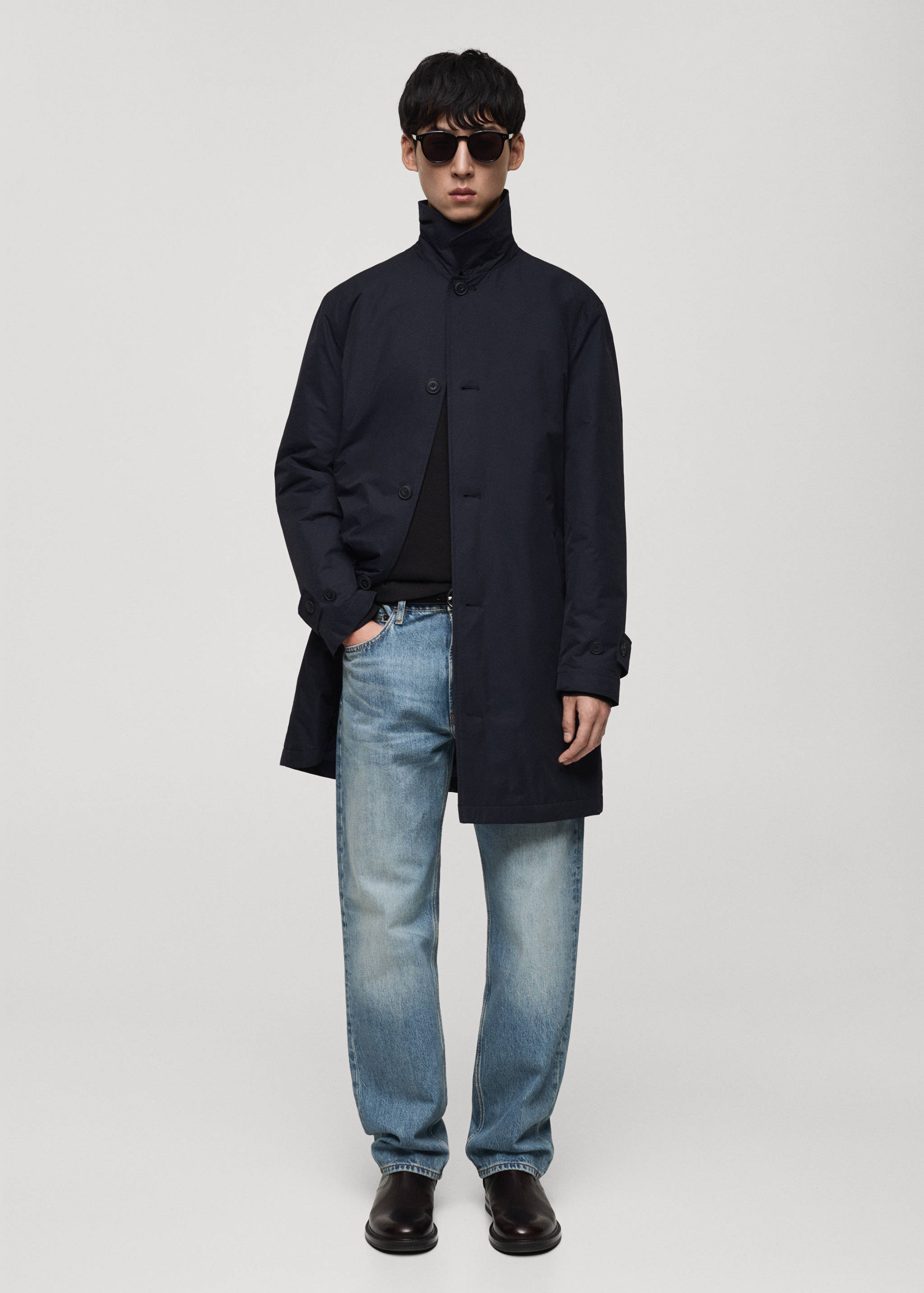 Moby straight-fit worn-effect jeans - General plane