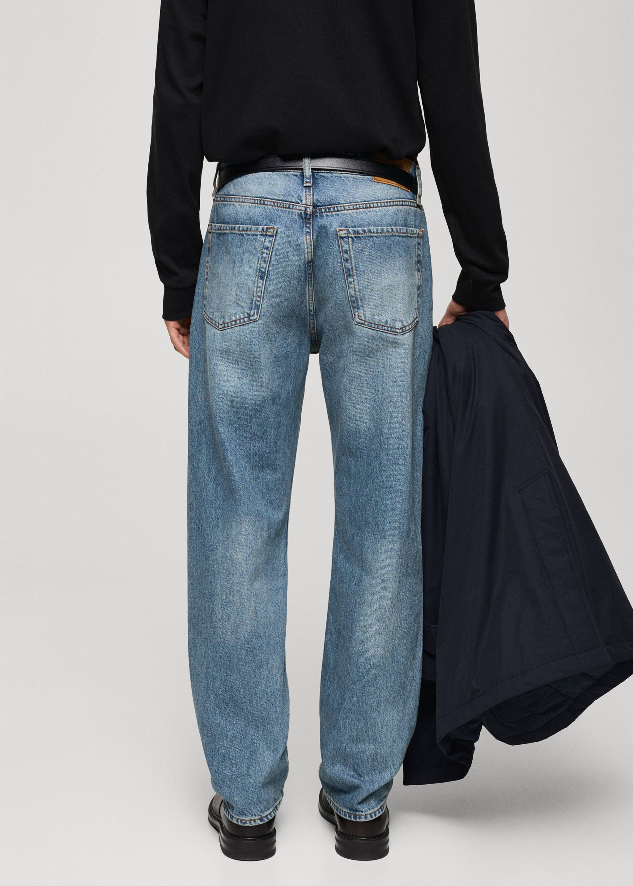 Moby straight-fit worn-effect jeans - Reverse of the article