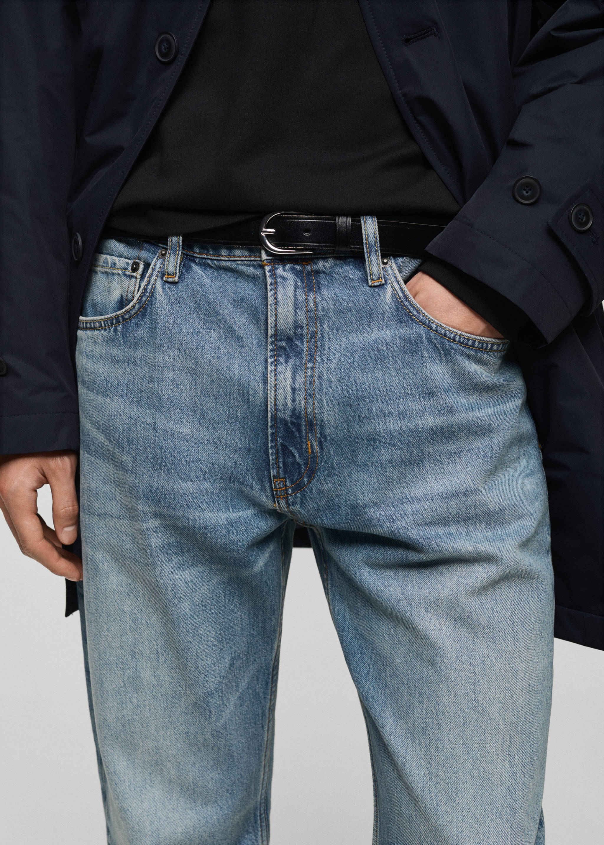 Moby straight-fit worn-effect jeans - Details of the article 1